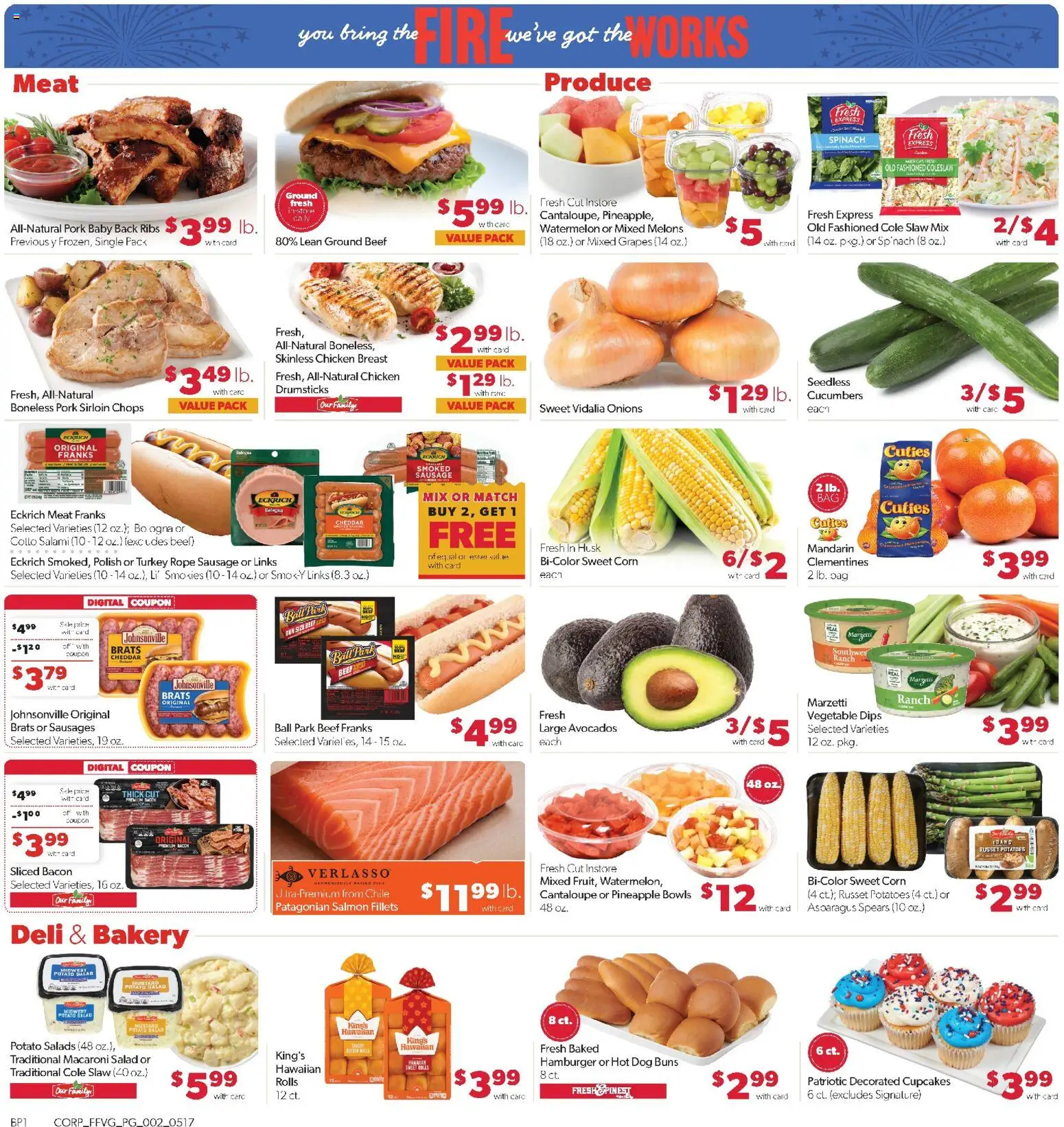 Family Fare Weekly Ad - MI - valid from 17.05.2026 | Page: 2 | Products: Pork, Beef, Watermelon, Grapes