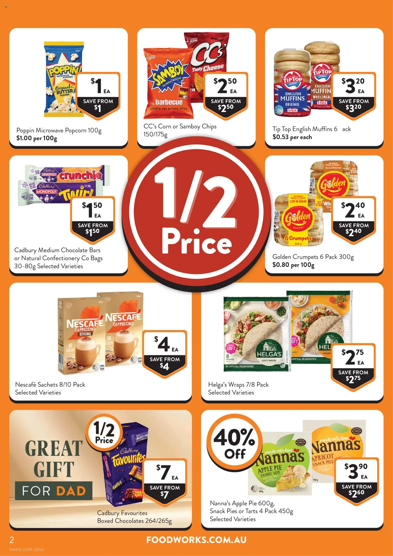 Foodworks catalogue - valid from 09/09/2026 | Page: 2 | Products: Crumpets, Chocolate, Sugar, Microwave