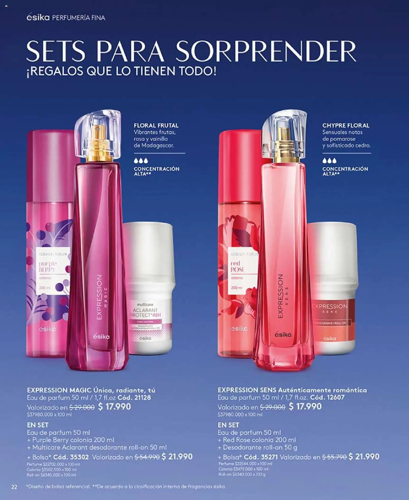 Catálogo Ésika Campaña 6 │ válido desde el 01.04.2026 | Página: 22 | Productos: Bolsa, Perfume, Desodorante