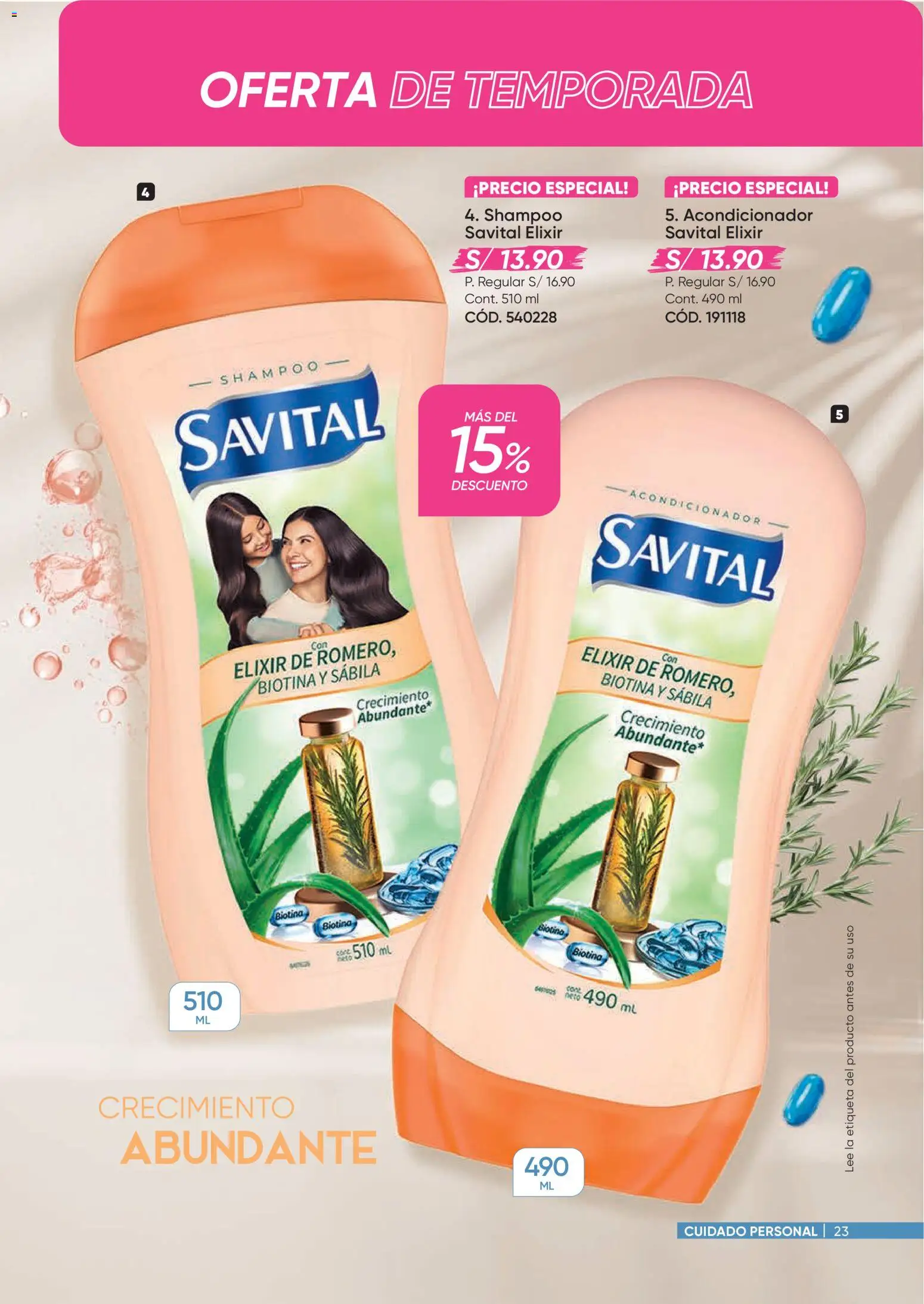 Catálogo Azzorti válido desde 09/03/2026 | Página: 23 | Productos: Shampoo, Acondicionador