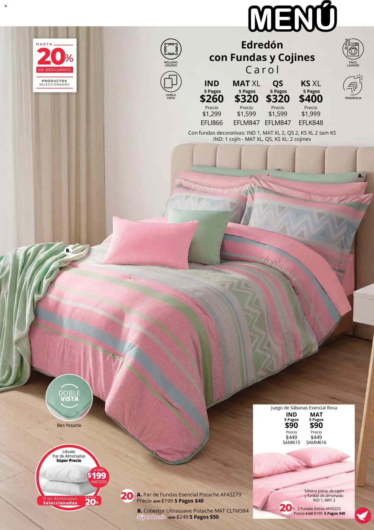 Nuevas ofertas de Colchas Concord válidas en toda la República Mexicana desde el 01/08/2026. ¡Encuentra las mejores ofertas en Colchas Concord catálogo! | Página: 24 | Productos: Cobertor, Juego, Almohada, Sabanas