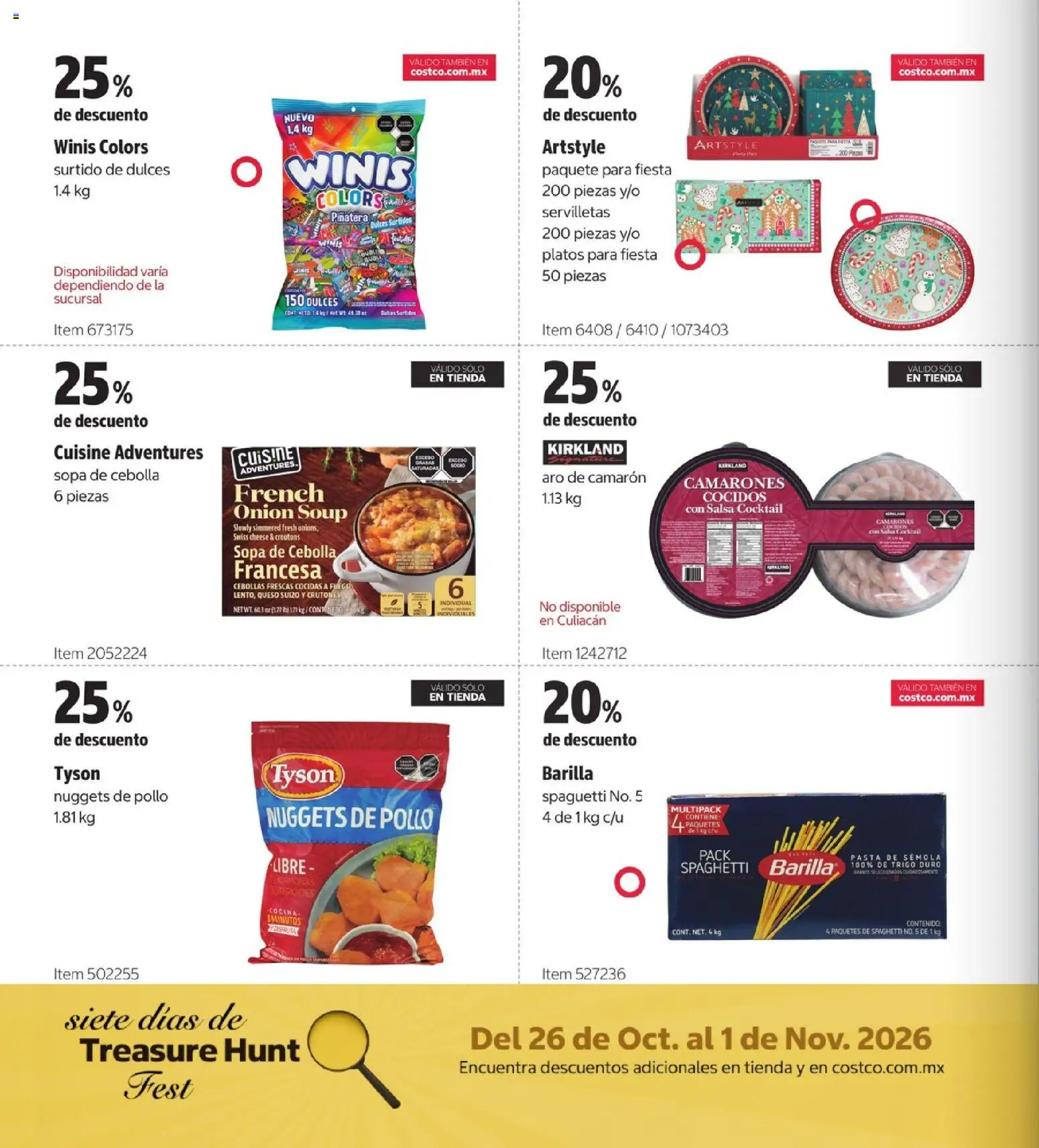Nuevas ofertas de Costco válidas en toda la República Mexicana desde el 26/10/2026. ¡Encuentra las mejores ofertas en Costco catálogo Teasure Hunt! | Página: 16