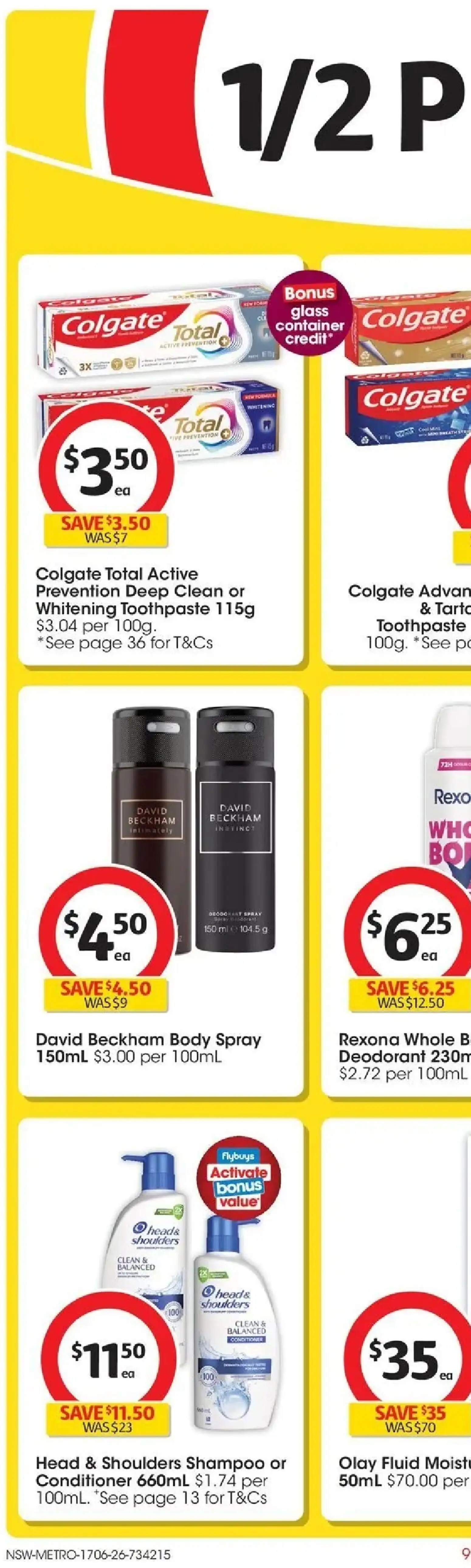Coles catalogue - valid from 17.06.2026 | Page: 16 | Products: Shampoo, Conditioner, Deodorant, Toothpaste