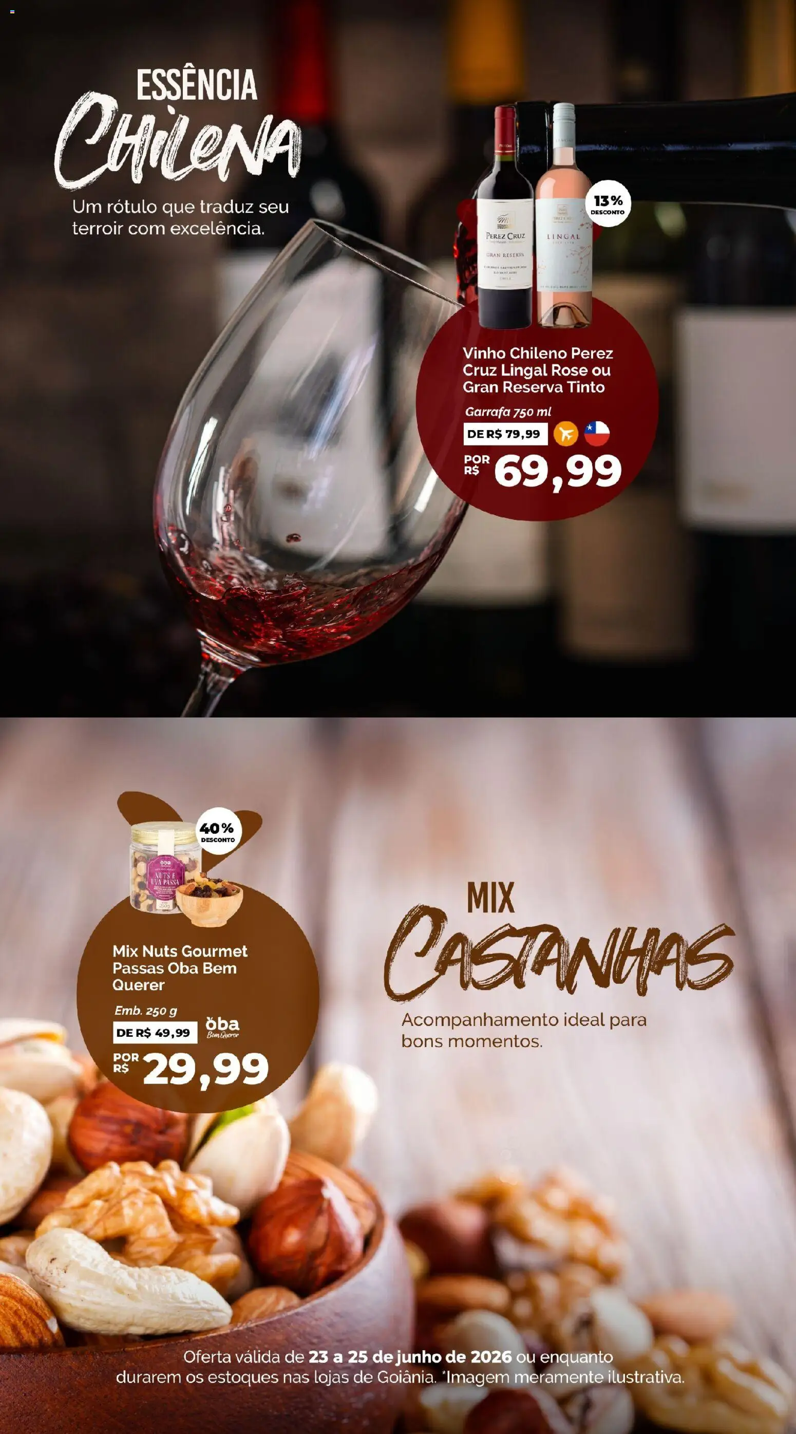 Oba Hortifruti Folheto - válido de 23/06/2026 | Página: 2 | Produtos: Castanhas, Vinho