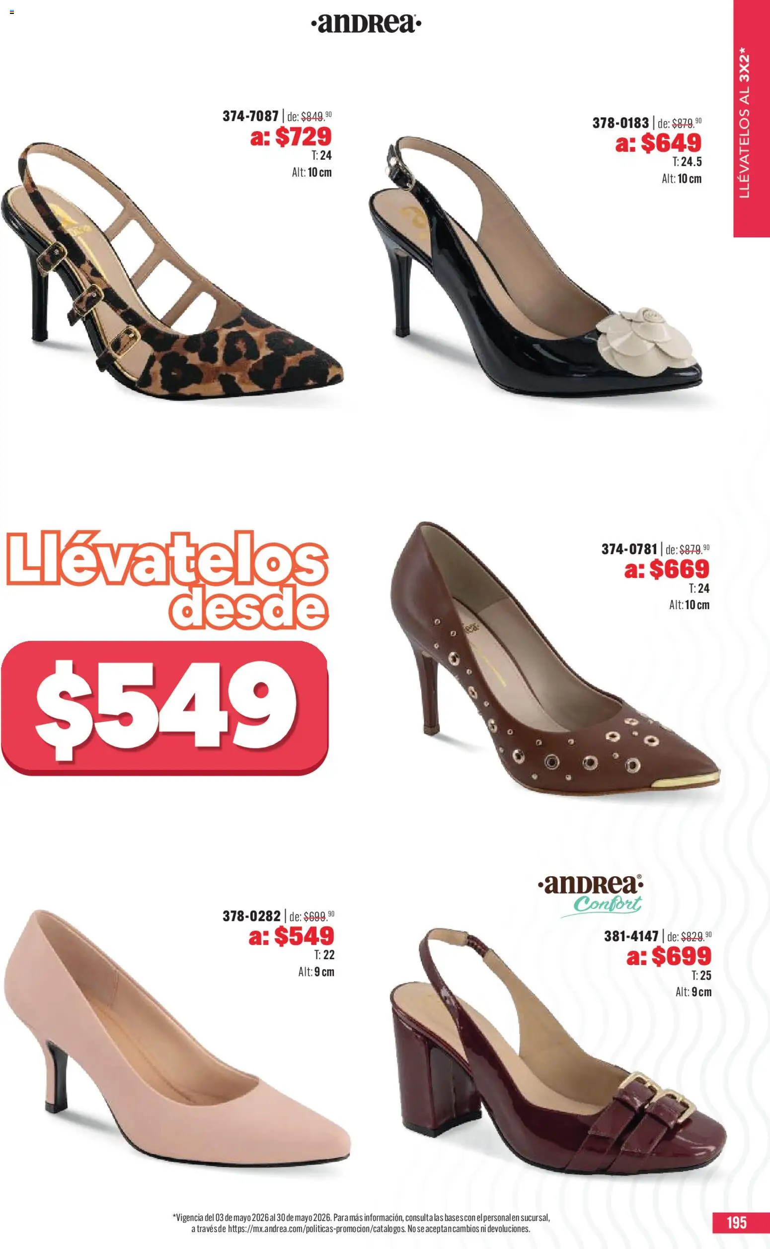 Nuevas ofertas de Andrea válidas en toda la República Mexicana desde el 03.05.2026. ¡Encuentra las mejores ofertas en Andrea catálogo Outlet! | Página: 195