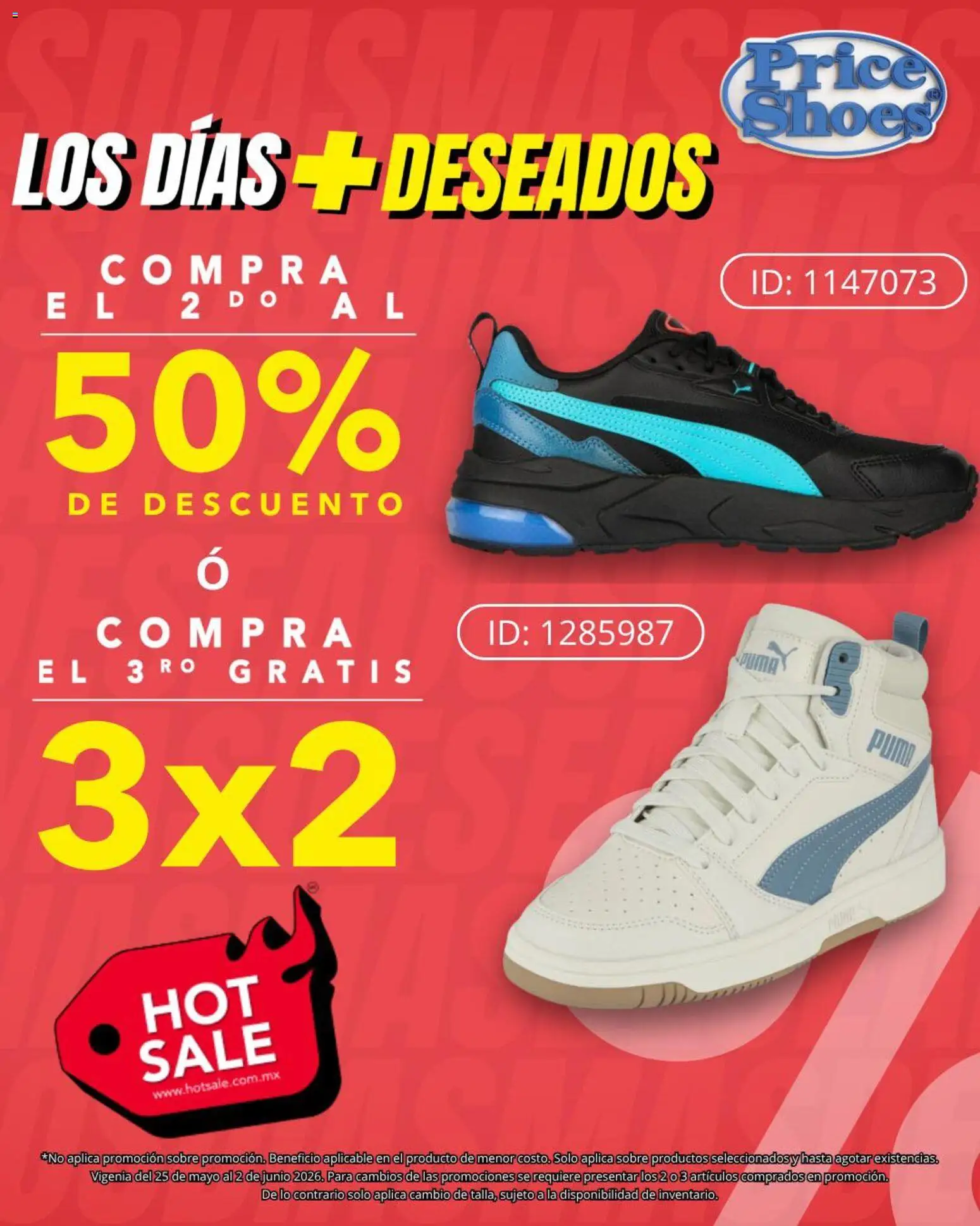 Nuevas ofertas de Price Shoes válidas en toda la República Mexicana desde el 25.05.2026. ¡Encuentra las mejores ofertas en Price Shoes Hot Sale! | Página: 2 | Productos: Sobre