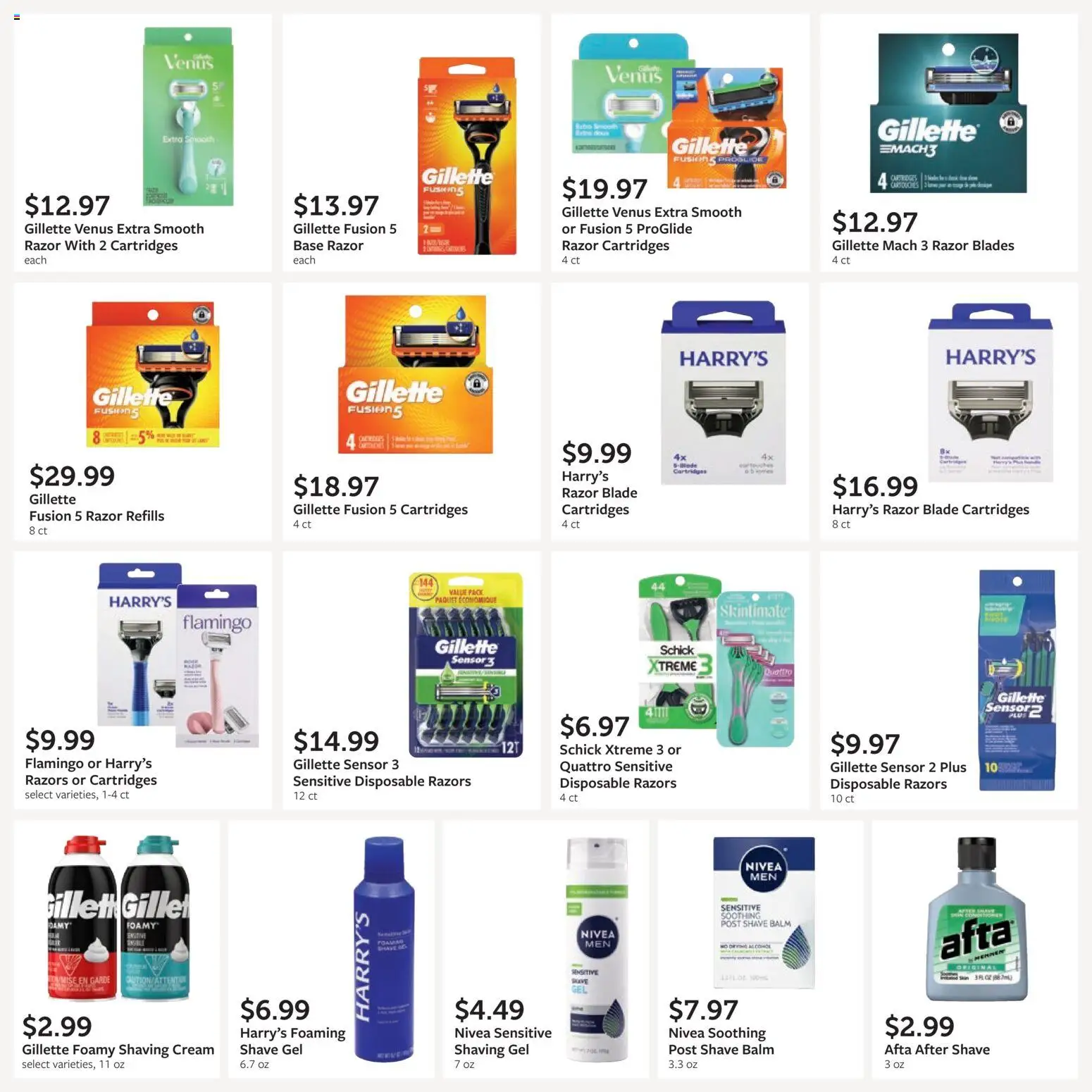 Fareway Monthly Ad - valid from 09/28/2026 | Page: 33 | Products: Razor Blade, Shaving Cream, Shave Gel, Sensor