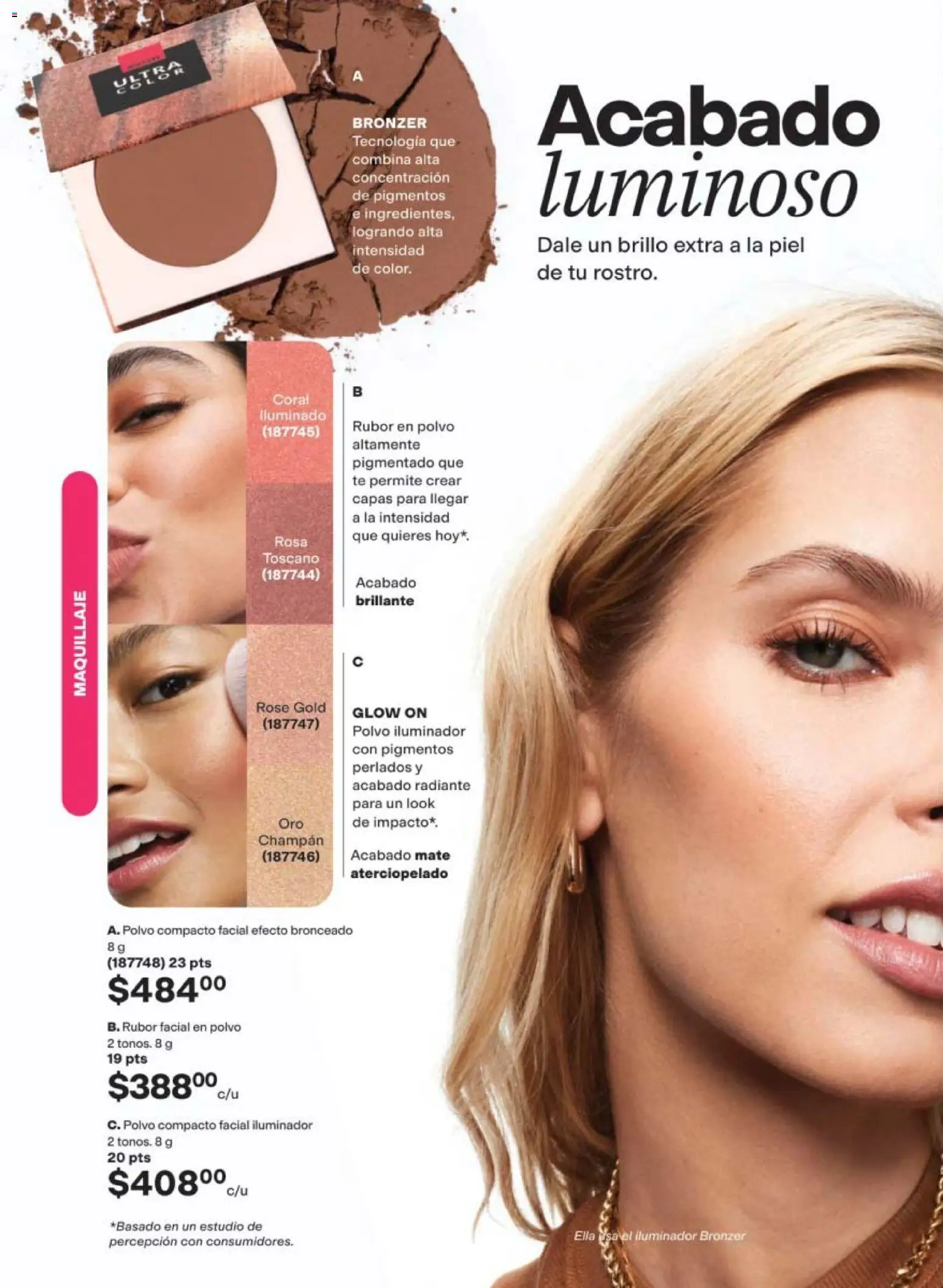 Nuevas ofertas de AVON válidas en toda la República Mexicana desde el 24.04.2026. ¡Encuentra las mejores ofertas en AVON campaña 7 2026! | Página: 34 | Productos: Iluminador, Brillo, Té, Rubor