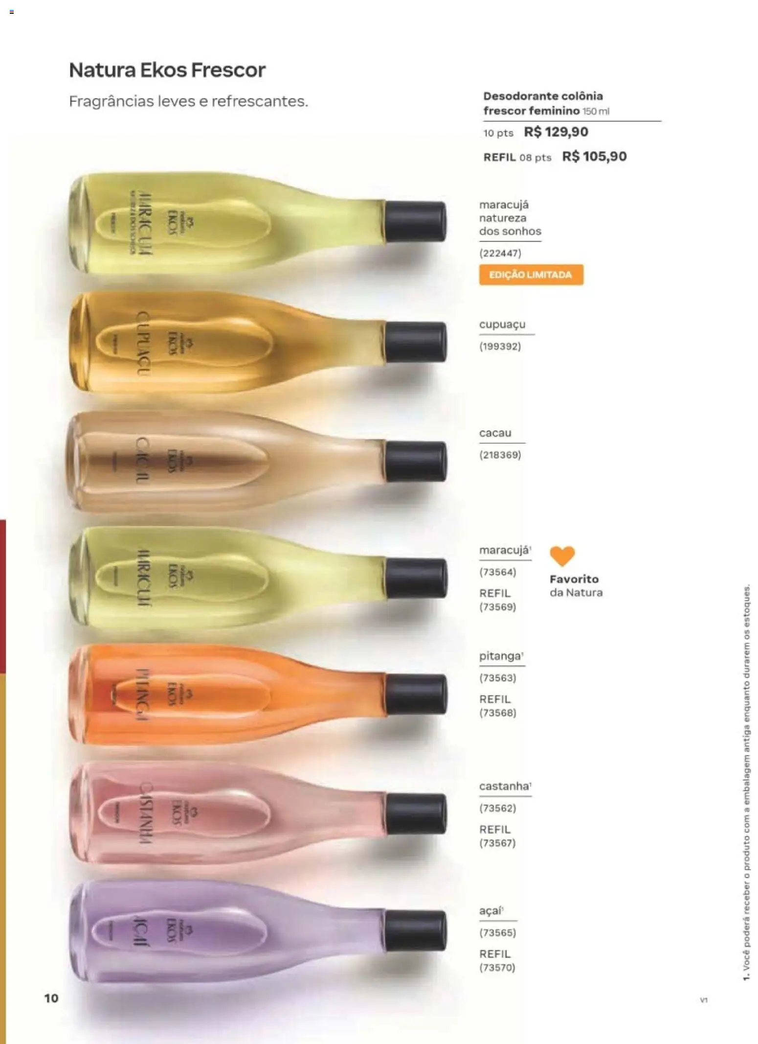 Natura Folheto - válido de 10/08/2026 | Página: 11 | Produtos: Maracujá, Desodorante, Açaí