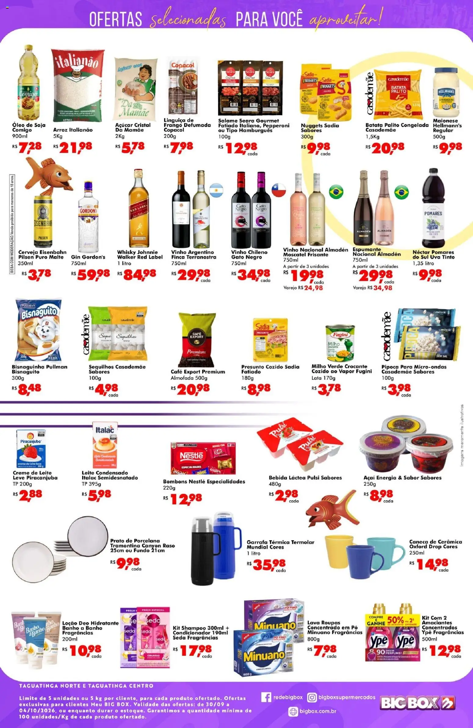 Big Box Folheto - válido de 30/09/2026 | Página: 2 | Produtos: Arroz, Roupas, Creme de leite, Sal