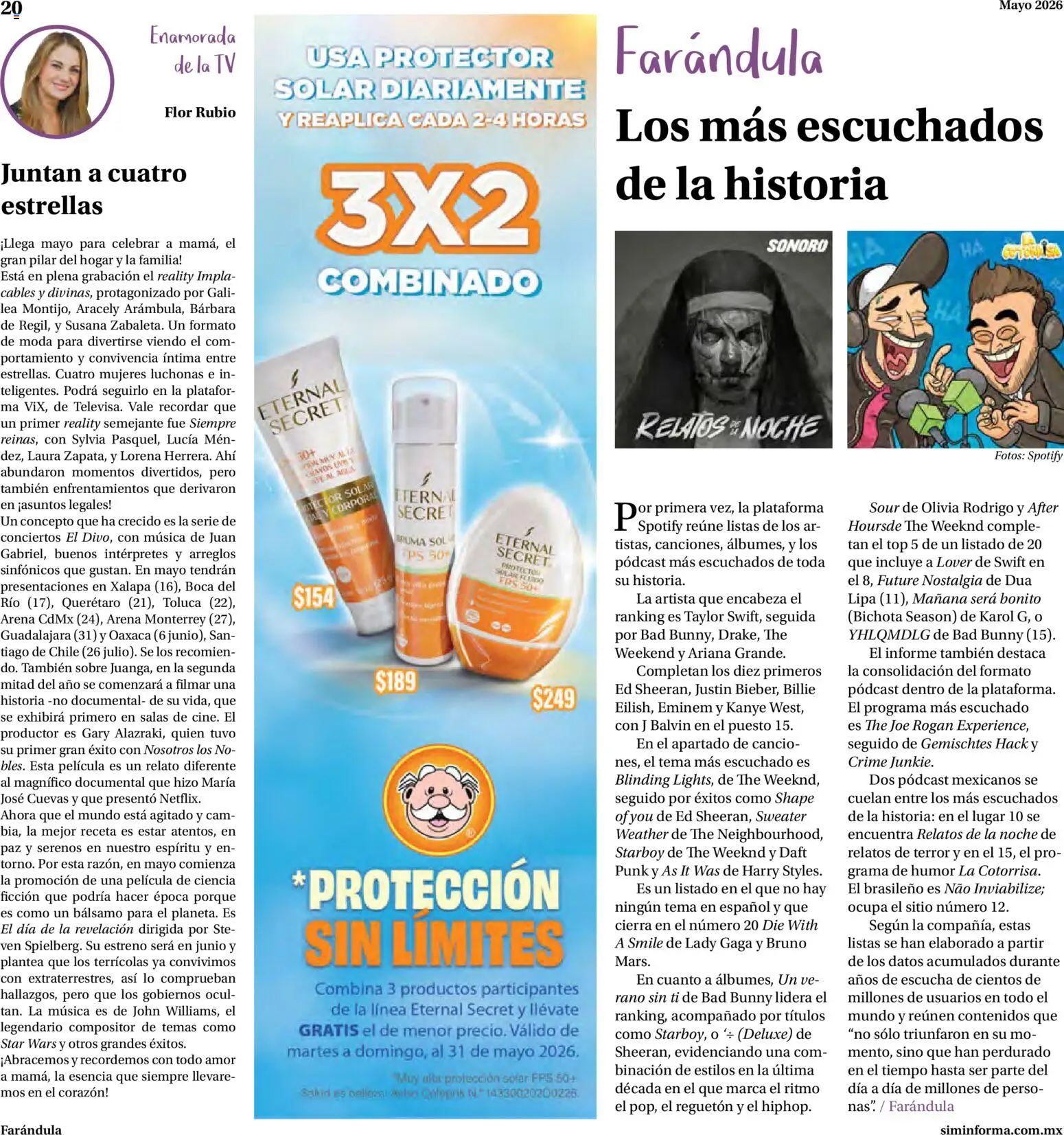 Nuevas ofertas de Farmacias Similares válidas en toda la República Mexicana desde el 01.05.2026. ¡Encuentra las mejores ofertas en Farmacias Similares catálogo! | Página: 20 | Productos: Bruma, Bálsamo, Top, Sobre