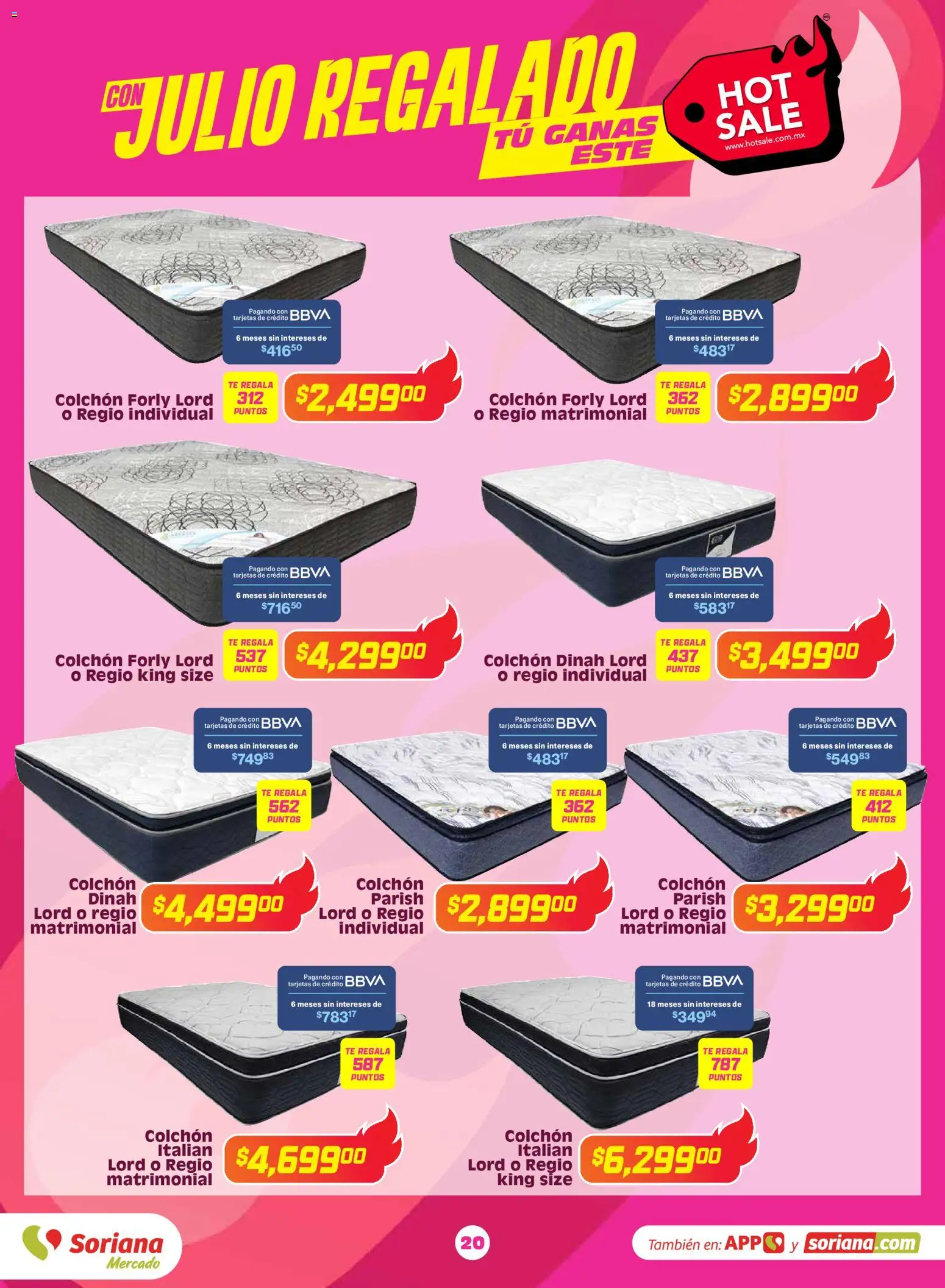 Nuevas ofertas de Soriana válidas en toda la República Mexicana desde el 25.05.2026. ¡Encuentra las mejores ofertas en Soriana Hot Sale Mercado Nacional! | Página: 20 | Productos: Colchón, Té