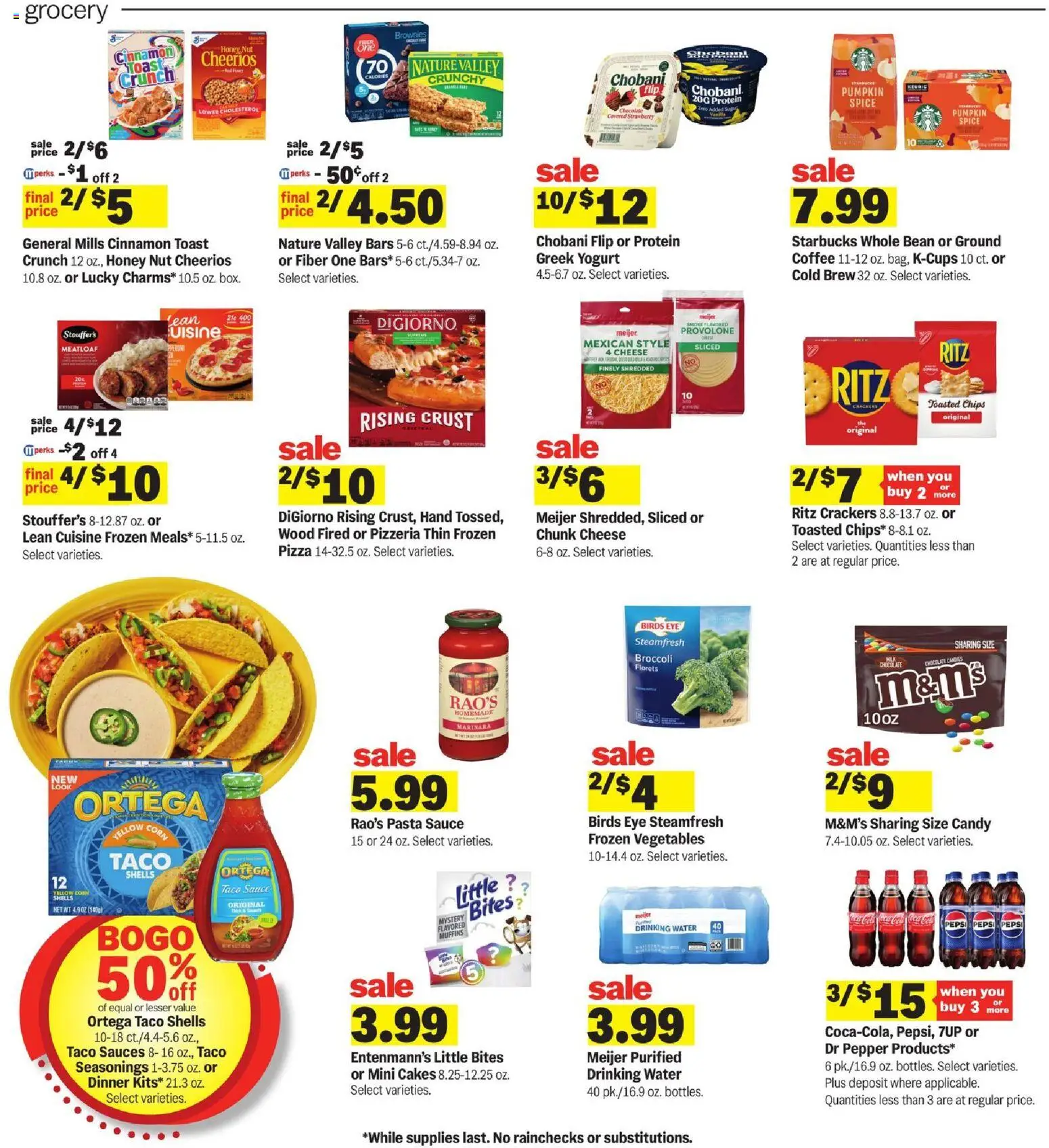 Meijer Weekly Ad - valid from 09/09/2026 | Page: 3 | Products: Broccoli, Candy, Chocolate, Greek yogurt