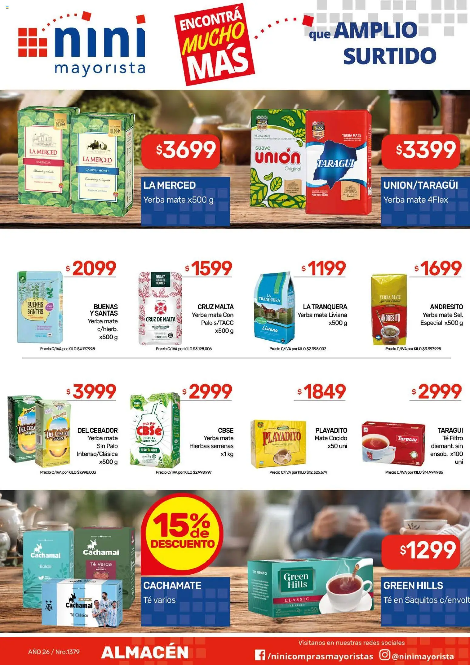 NINI Mayorista catálogo │ válido desde el 28/09/2026 | Página: 30 | Productos: Té negro, Mate, Frutilla, Mate cocido