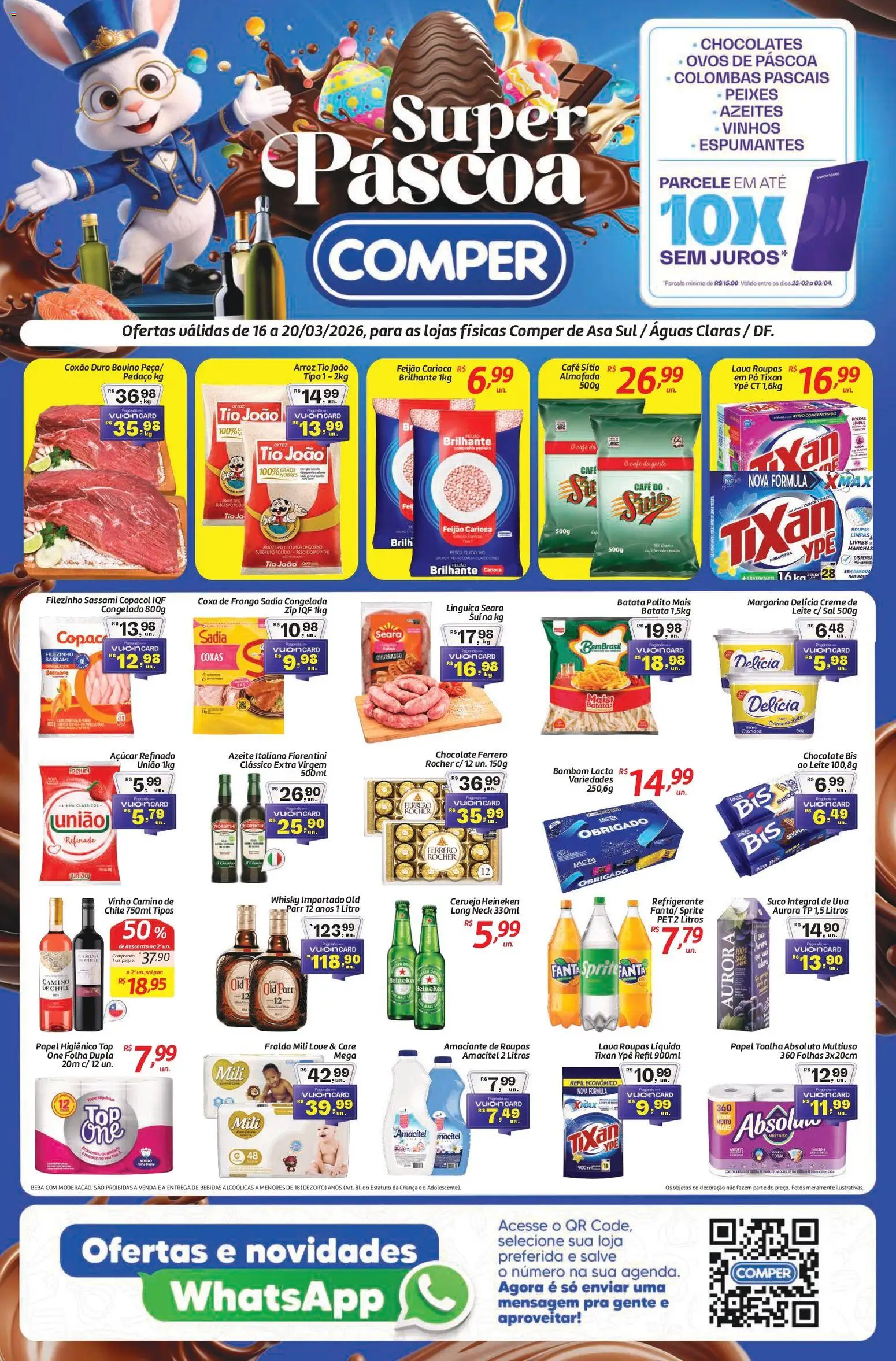 Comper Folheto - válido de 16.03.2026 | Página: 1 | Produtos: Feijão, Vinho, Refrigerante, Azeite