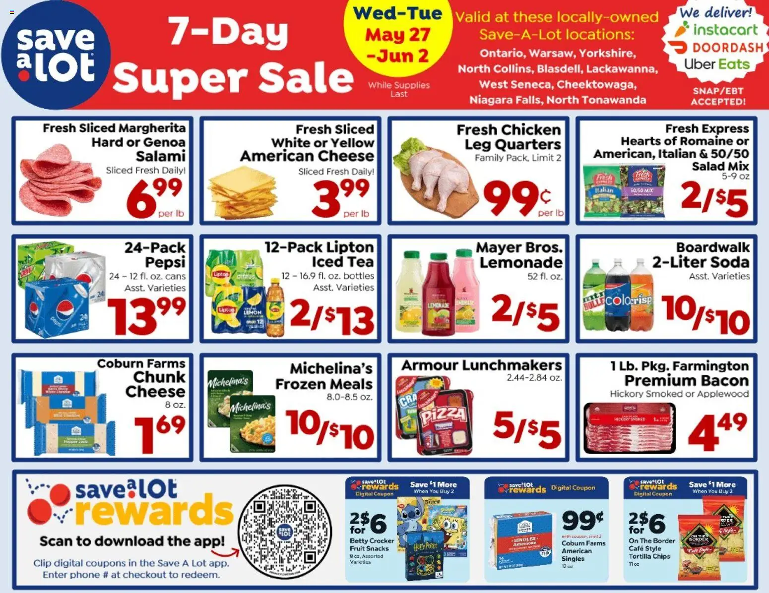 Save a Lot Ad - valid from 27.05.2026 | Page: 1 | Products: Clip, Salami, Tea, Chips