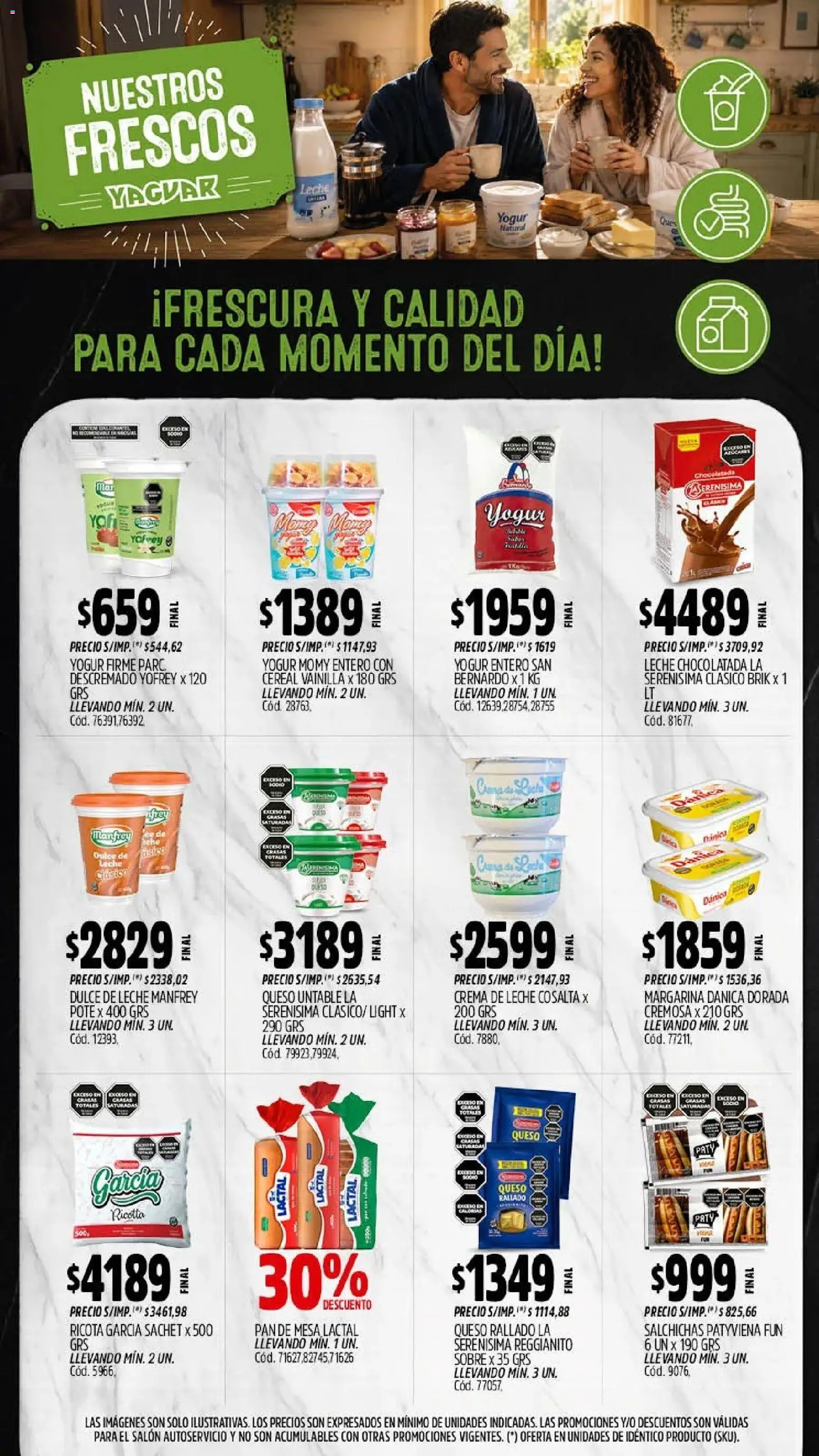 Yaguar - Oferta Semanal Salta │ válido desde el 28/09/2026 | Página: 9 | Productos: Untable, Queso, Pan, Chocolatada