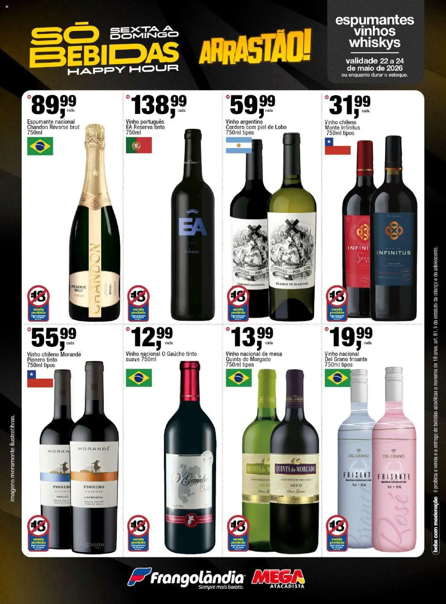 Frangolândia Folheto - válido de 22.05.2026 | Página: 8 | Produtos: Espumante, Mesa, Maiô, Vinho