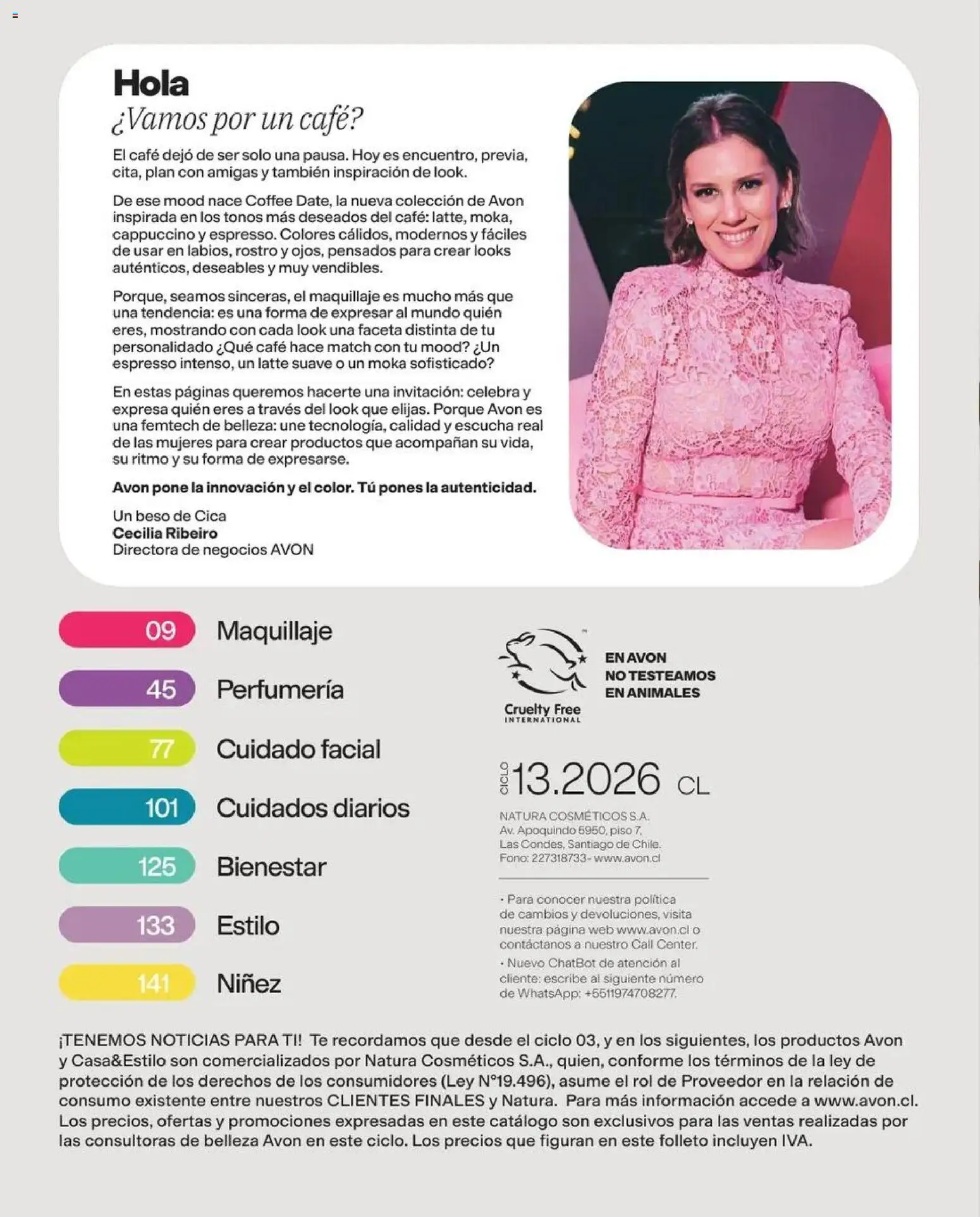 Catálogo Avon Campaña 13 │ válido desde el 31.08.2026 | Página: 5 | Productos: Maquillaje, Café, Noticias, Té