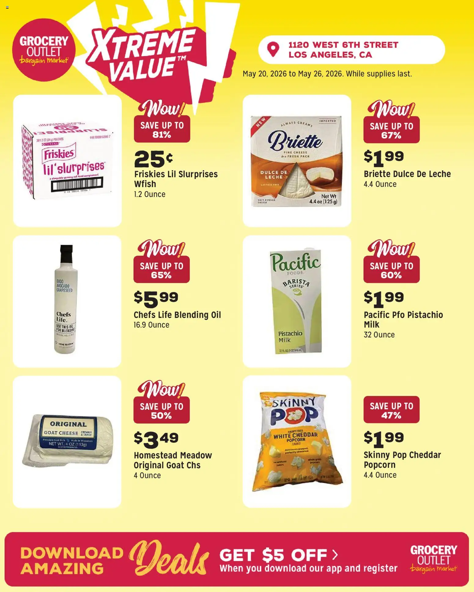 Grocery Outlet Weekly Ad - CA - valid from 20.05.2026 | Page: 8 | Products: Milk, Cheese, Oil, Avocado