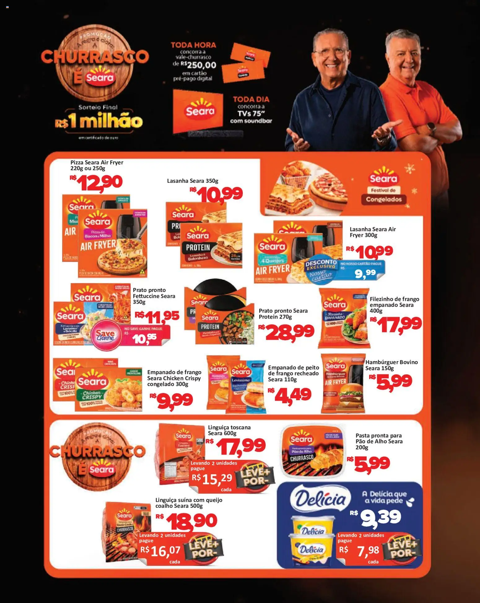 Savegnago Folheto - válido de 08/07/2026 | Página: 8 | Produtos: Air fryer, Pao de alho, Linguiça, Pasta