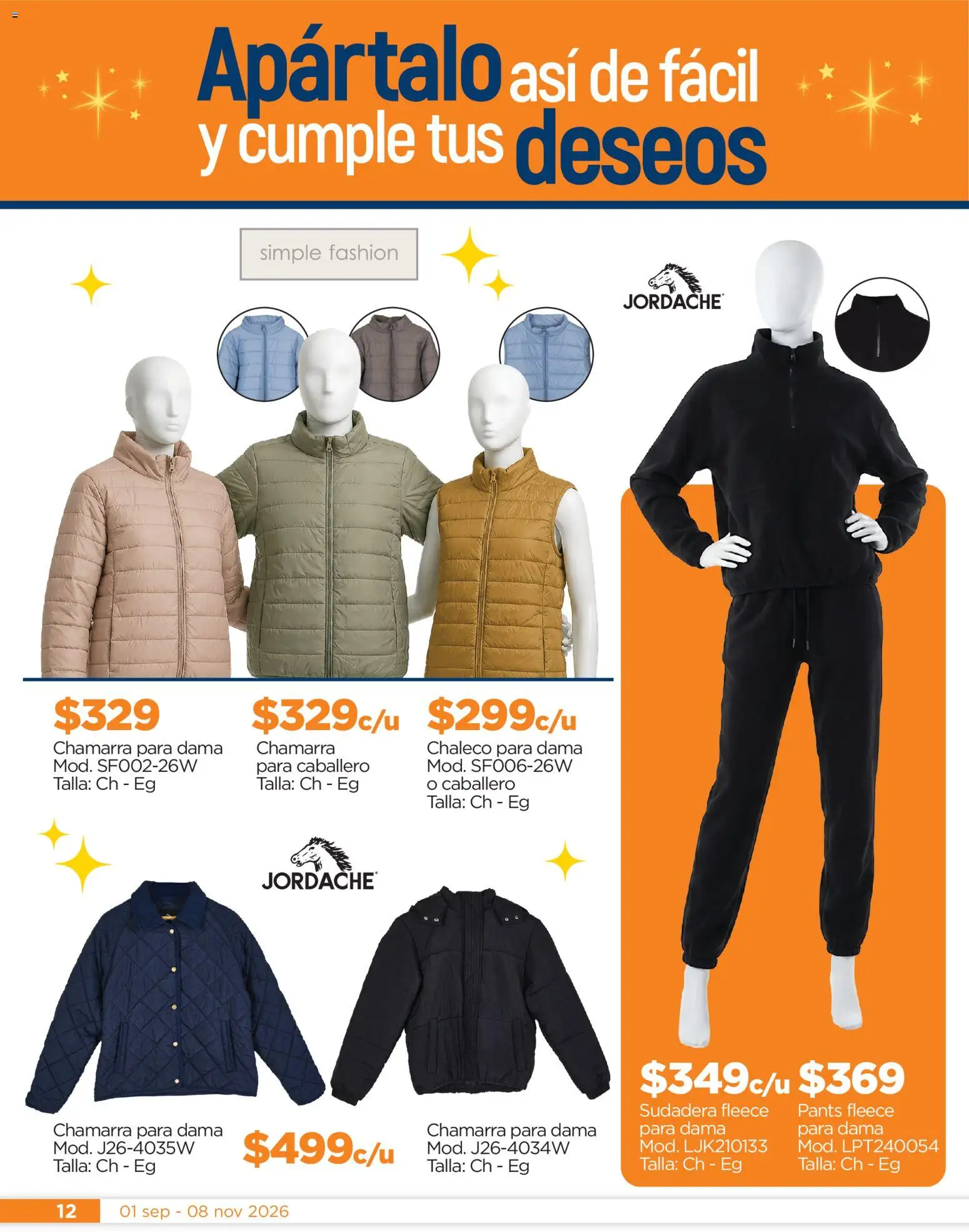 Nuevas ofertas de Chedraui válidas en toda la República Mexicana desde el 01/09/2026. ¡Encuentra las mejores ofertas en Chedraui Llegan los porti ofertones del otoño! | Página: 12 | Productos: Chaleco, Chamarra, Sudadera, Pants