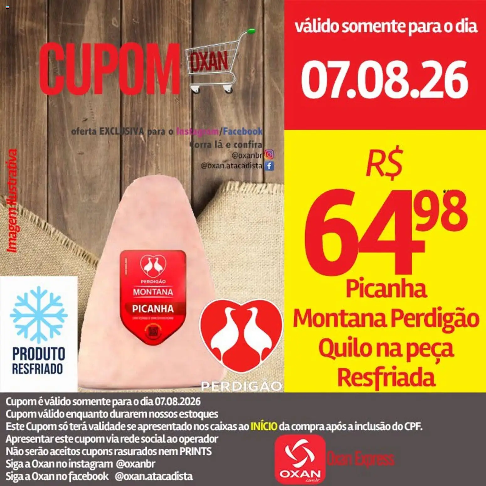 Oxan Atacadista Folheto - válido de 07/08/2026 | Página: 2 | Produtos: Montana picanha, Picanha
