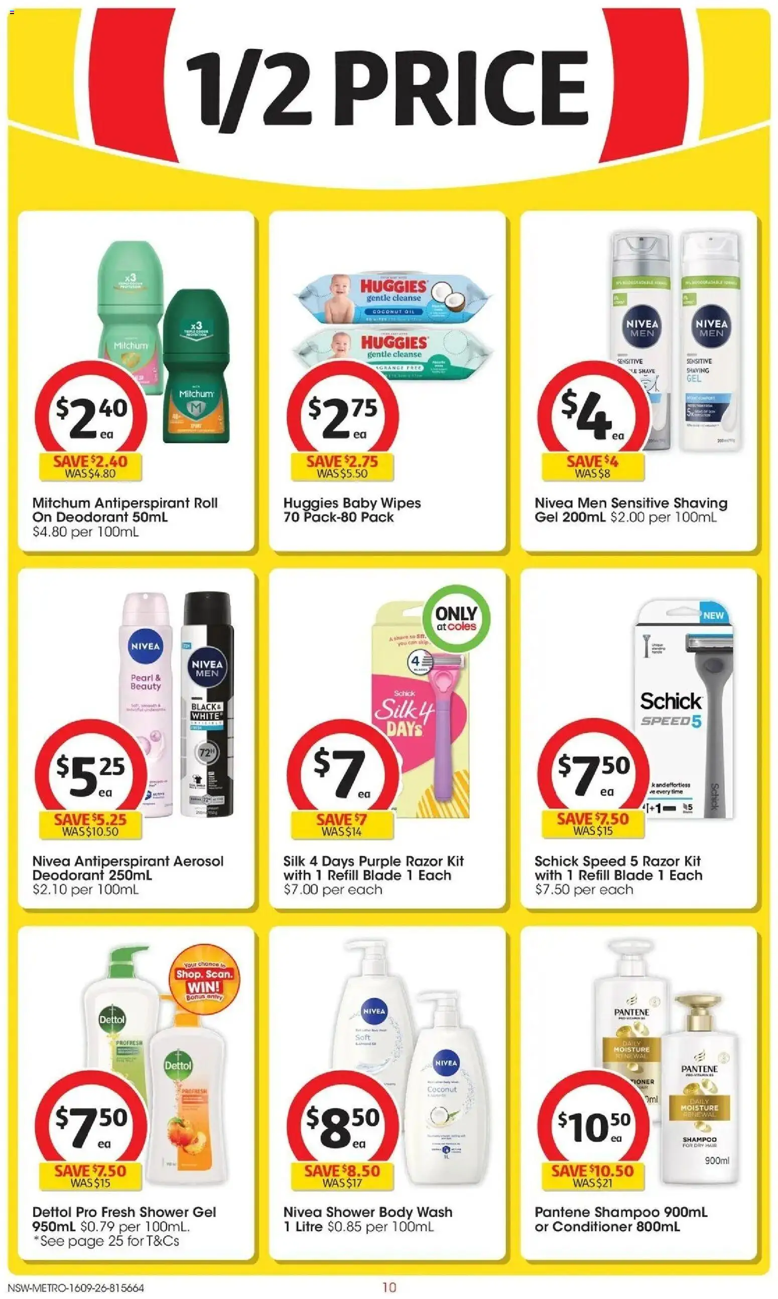 Coles catalogue - valid from 16/09/2026 | Page: 10 | Products: Shower, Shampoo, Conditioner, Shower gel