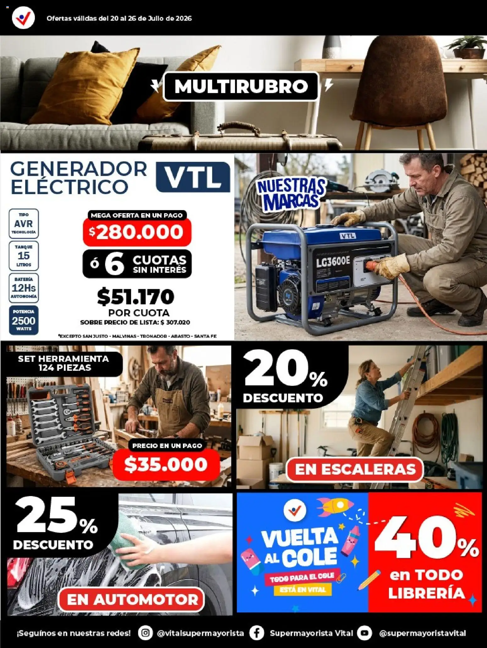 Vital - Especial de nonfood SALTA │ válido desde el 20/07/2026 | Página: 5 | Productos: Sobre, Batería