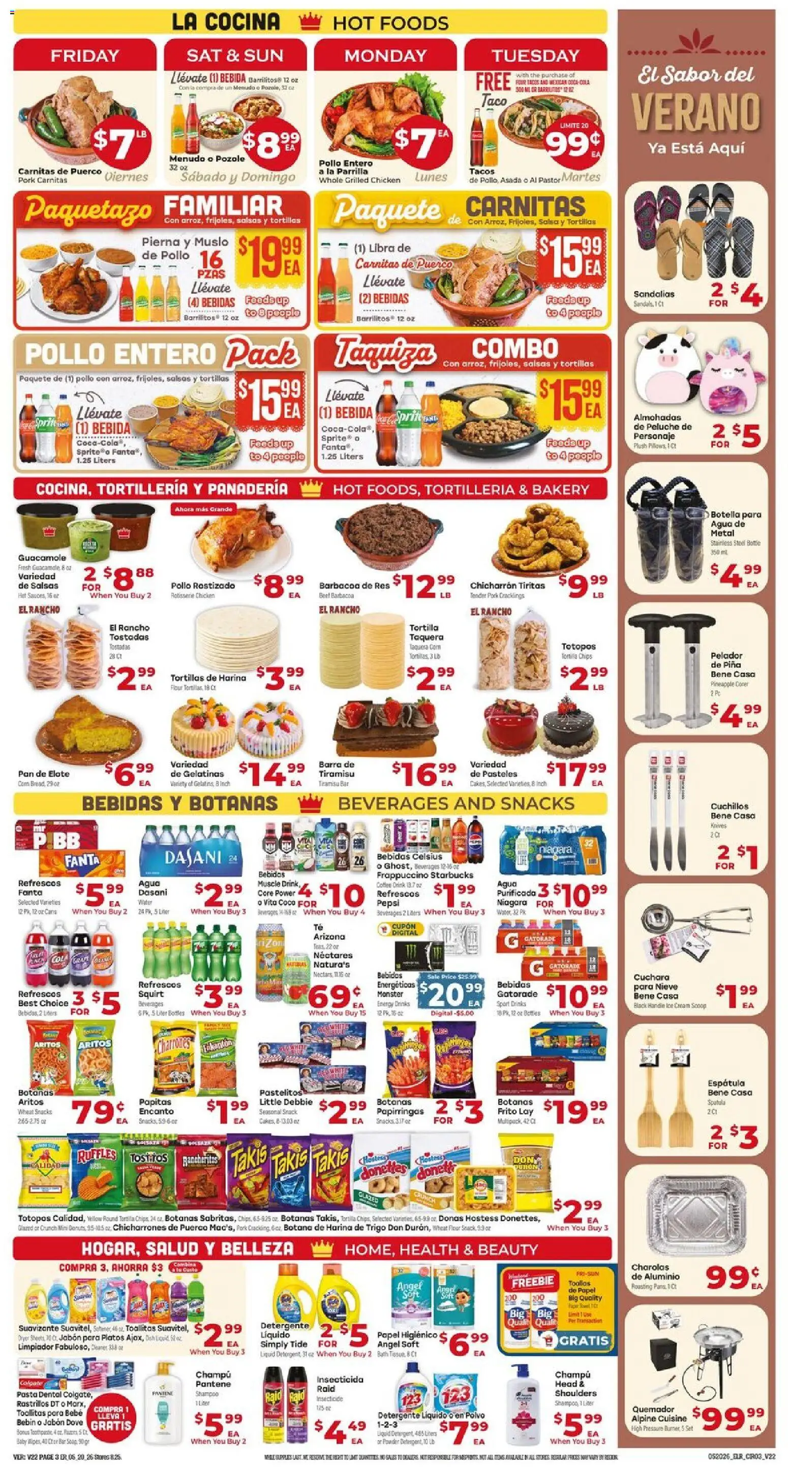 El Rancho Weekly Ad - valid from 20.05.2026 | Page: 3 | Products: Toothpaste, Pineapple, Bar Soap, Ice cream