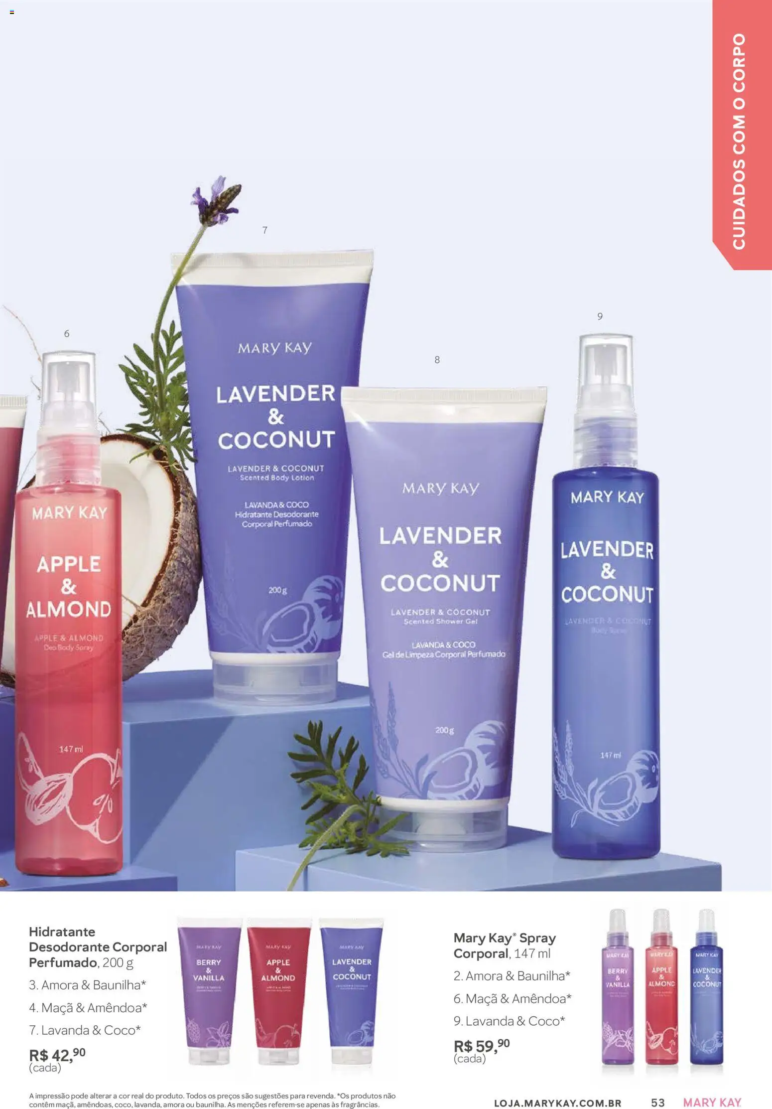 Mary Kay Folheto - válido de 01/03/2026 | Página: 53 | Produtos: Coco, Desodorante, Gel de limpeza, Body