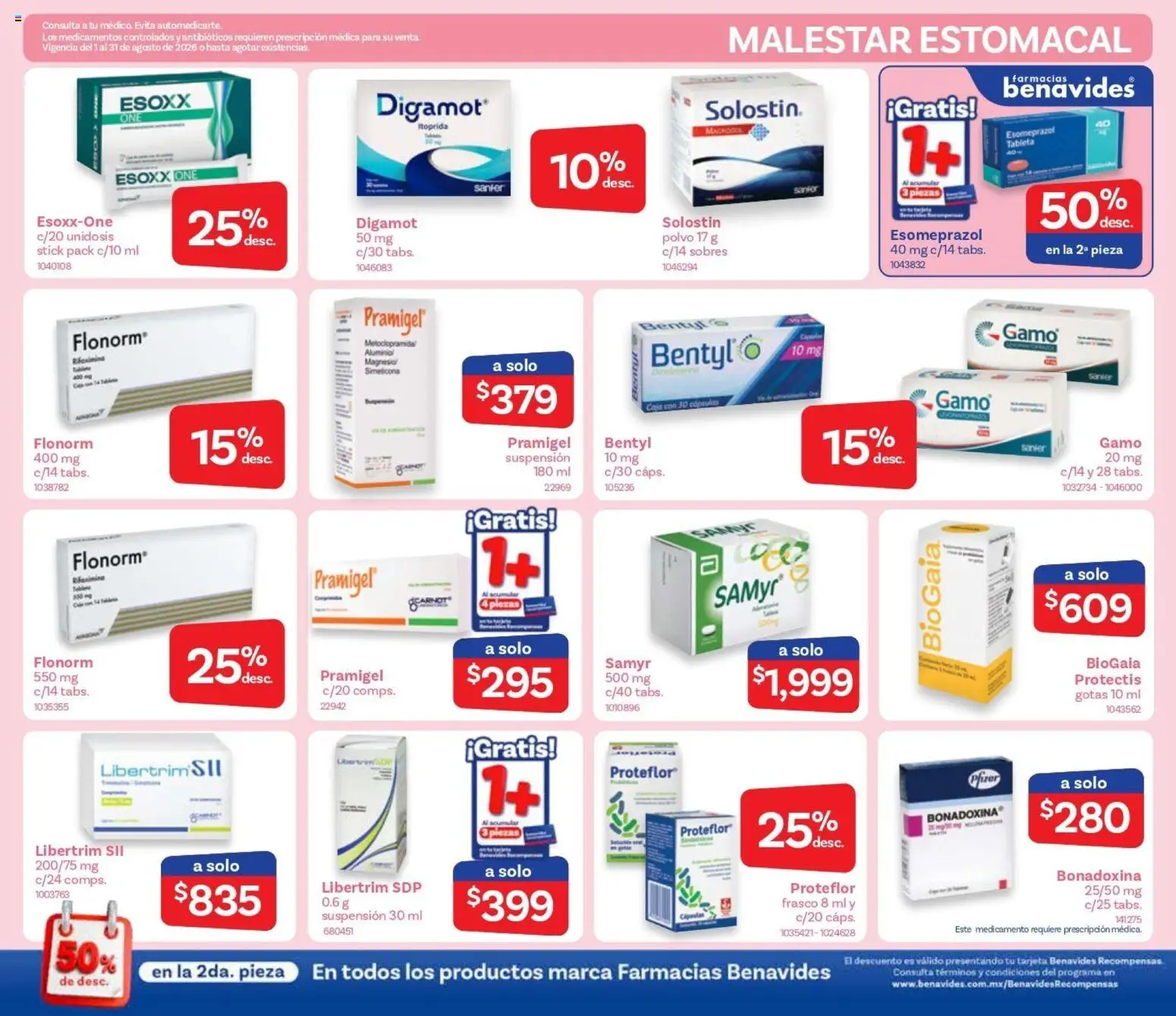 Nuevas ofertas de Farmacia Benavides válidas en toda la República Mexicana desde el 01/08/2026. ¡Encuentra las mejores ofertas en Farmacia Benavides catálogo! | Página: 5