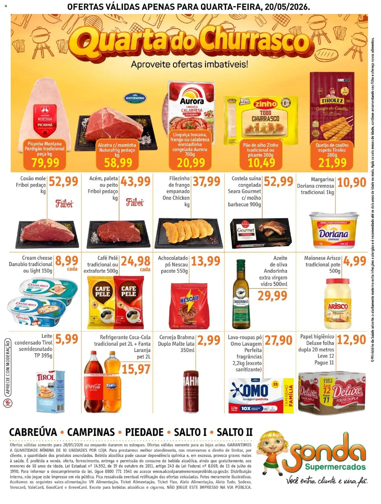 Sonda Folheto - válido de 20.05.2026 | Página: 4 | Produtos: Fanta, Picanha, Frango, Azeite