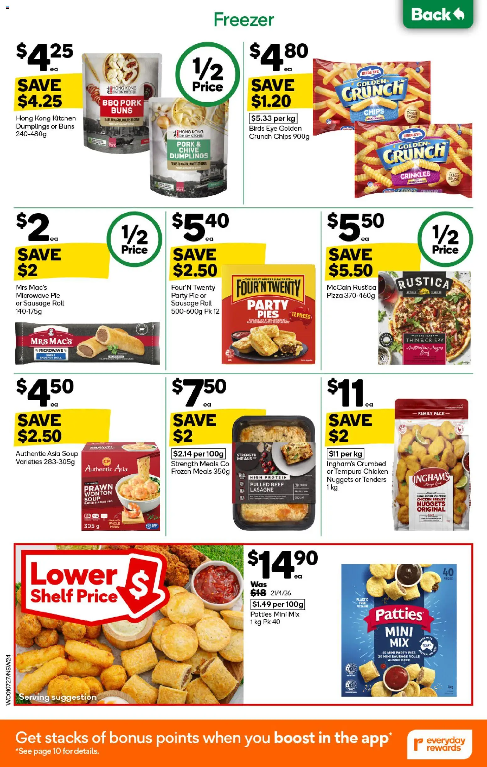Woolworths catalogue - valid from 01/07/2026 | Page: 24 | Products: Pizza, Chicken, Sausage, Freezer
