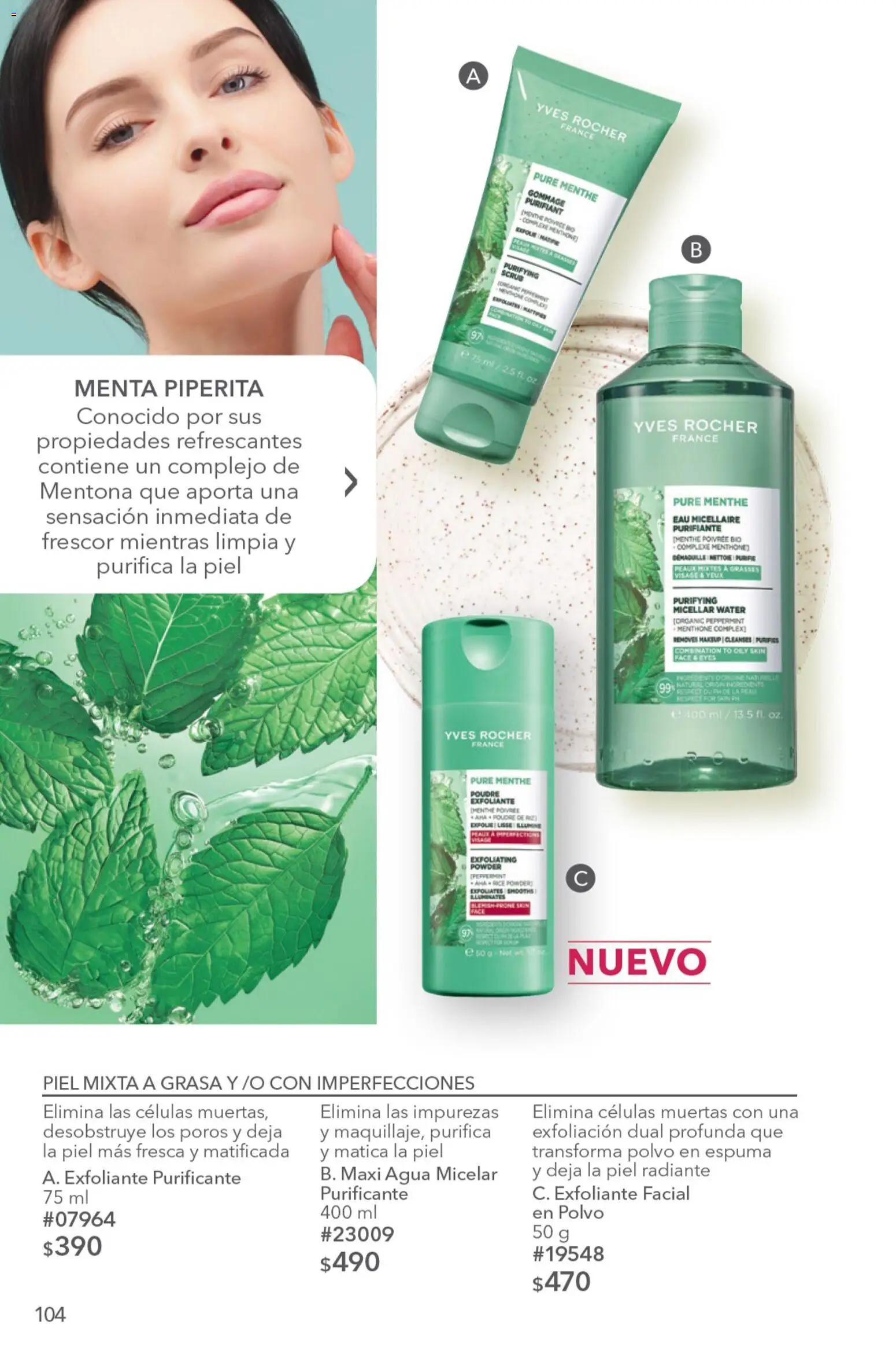 Nuevas ofertas de Yves Rocher válidas en toda la República Mexicana desde el 04/08/2026. ¡Encuentra las mejores ofertas en Yves Rocher campaña 11 2026! | Página: 108 | Productos: Exfoliante facial, Agua, Espuma, Puré