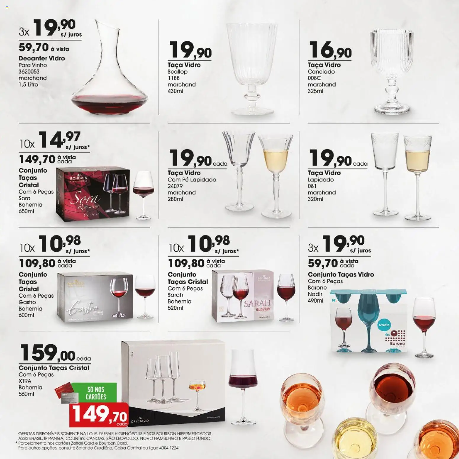 Zaffari Folheto - válido de 09.06.2026 | Página: 15 | Produtos: Taças, Caixa, Vinho, Bourbon