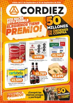 Vista previa Cordiez Ofertas válido desde el 17/09/2026