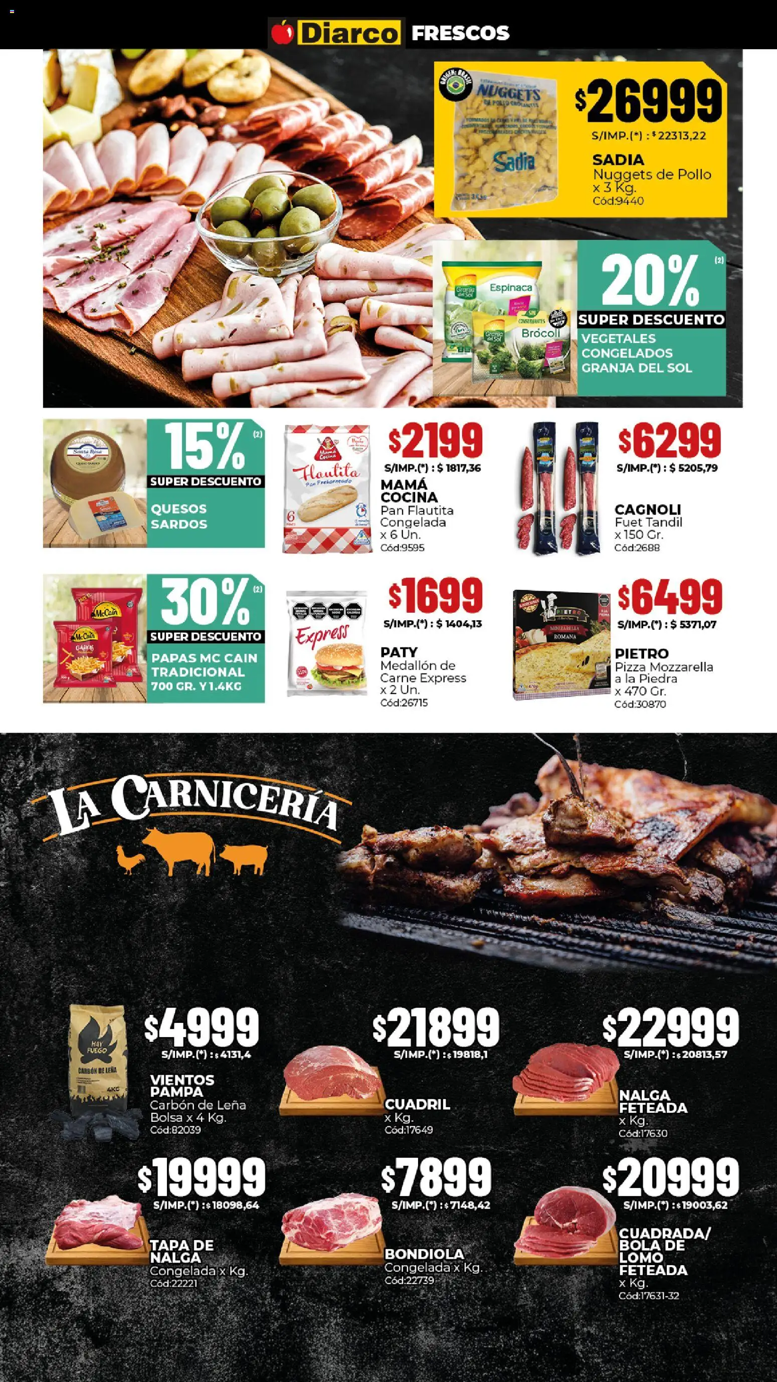 Diarco ofertas │ válido desde el 18.05.2026 | Página: 10 | Productos: Bolsa, Pollo, Pan, Espinaca