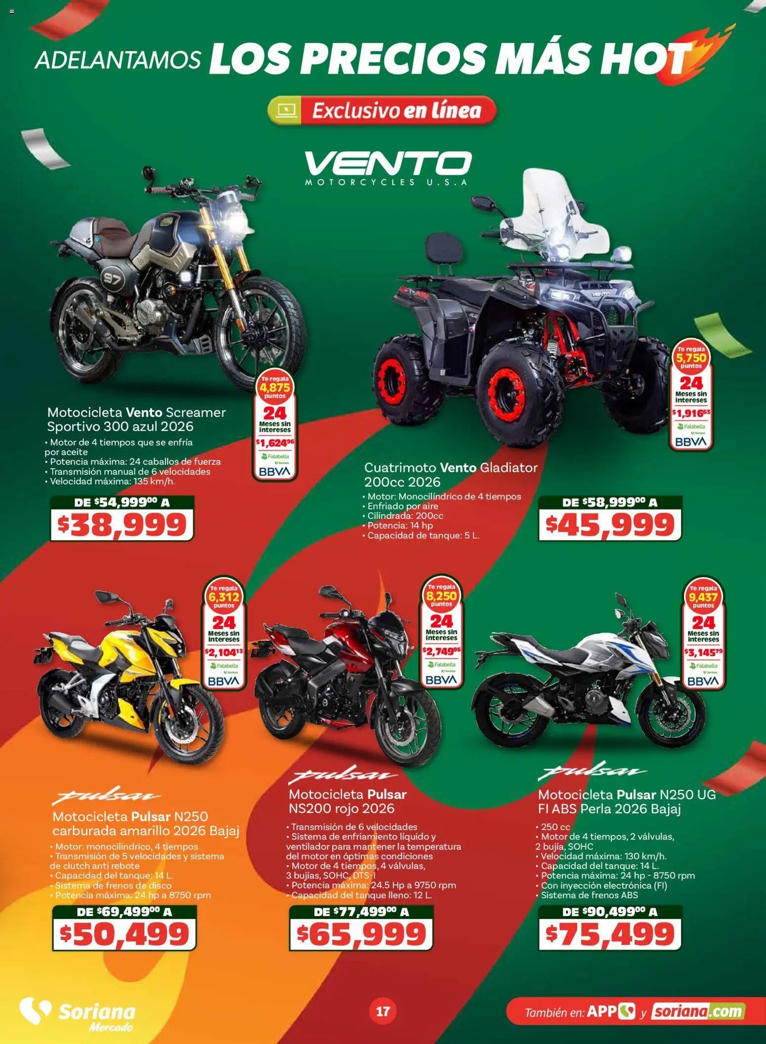 Nuevas ofertas de Soriana válidas en toda la República Mexicana desde el 14.05.2026. ¡Encuentra las mejores ofertas en Soriana Adelantamos los precios más hot Mercado Nacional! | Página: 17 | Productos: Ventilador, Aceite, Disco, Té