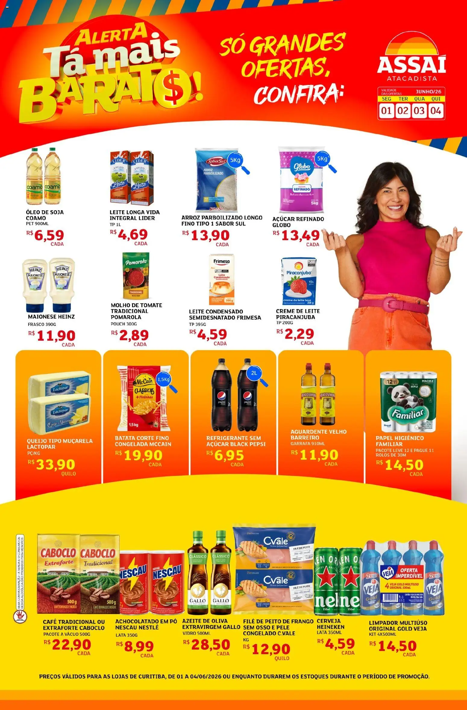 Assaí Atacadista Folheto - válido de 01.06.2026 | Página: 1 | Produtos: Pó, Nescau, Leite, Maionese