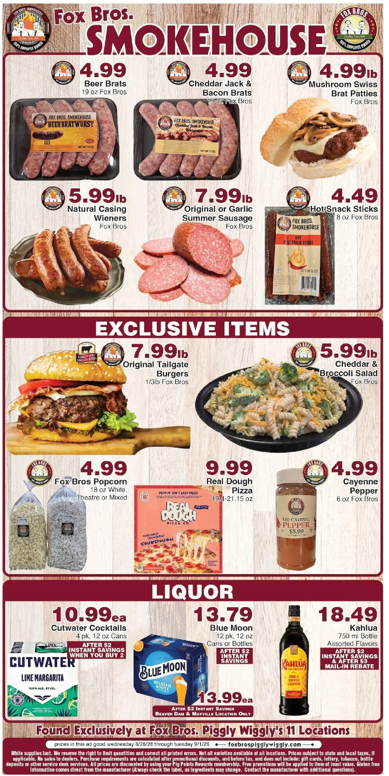 Piggly Wiggly Weekly Ad - valid from 08/26/2026 | Page: 3 | Products: Beer, Pepper, Garlic, Dough