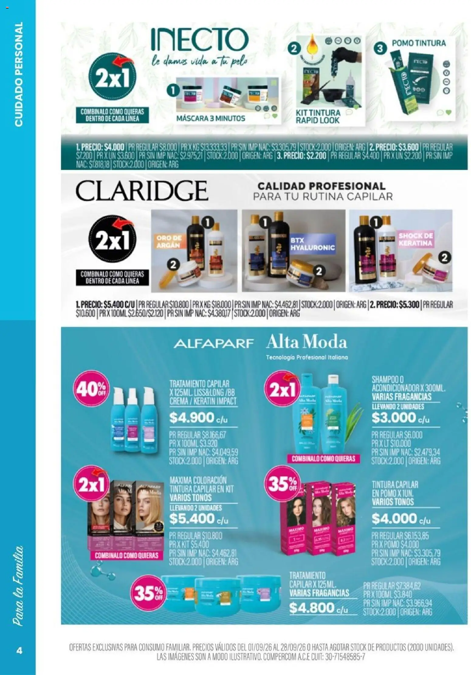 Pigmento - Catálogo │ válido desde el 01/09/2026 | Página: 4 | Productos: Máscara, Shampoo, Tintura, Crema