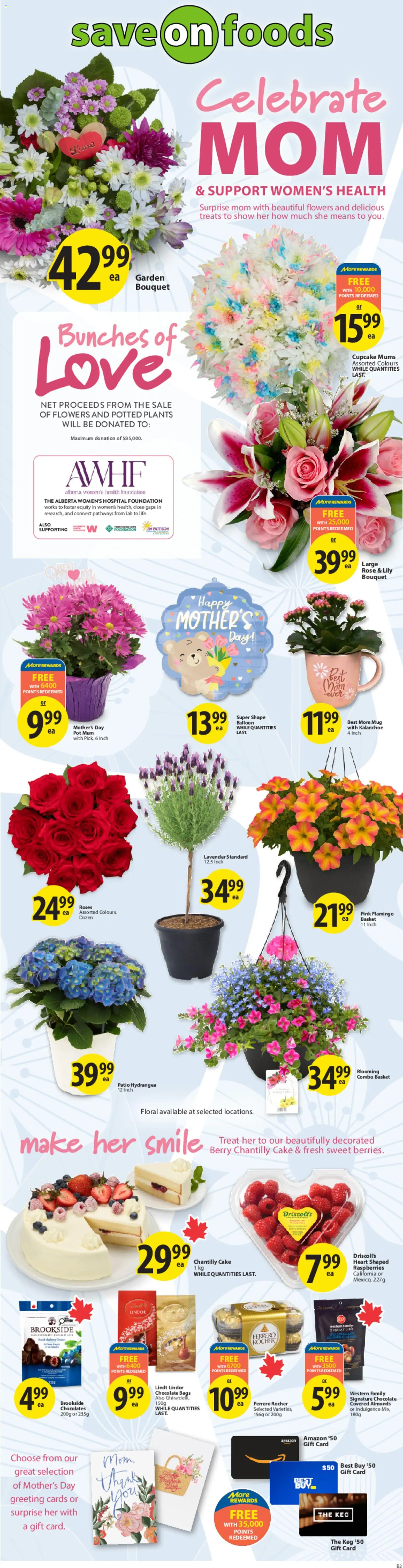 Save on foods flyer valid from 07.05.2026 | Page: 1 | Products: Basket, Chocolate