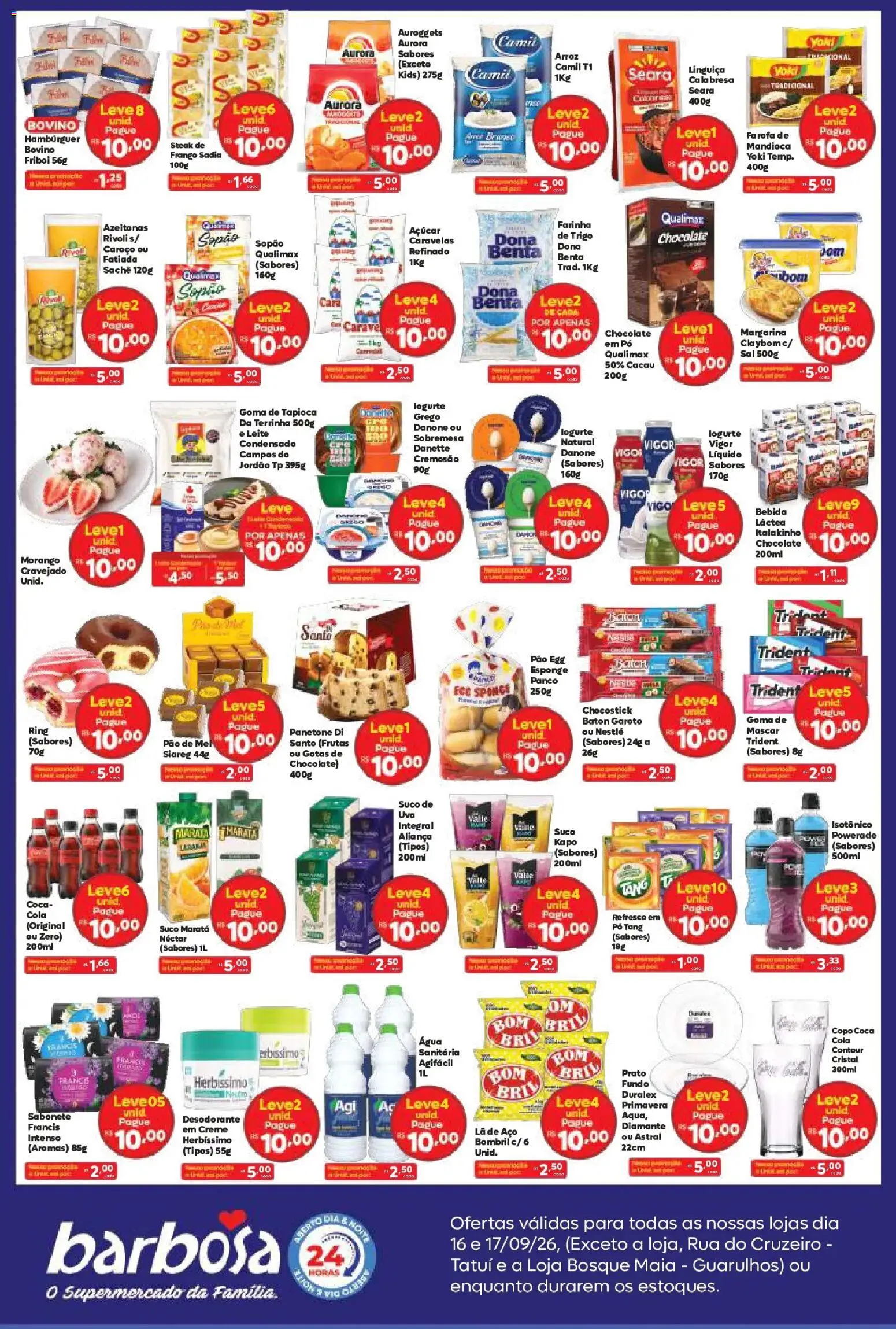 Barbosa Supermercados Folheto - válido de 16/09/2026 | Página: 2 | Produtos: Frutas, Cará, Sobremesa, Hambúrguer