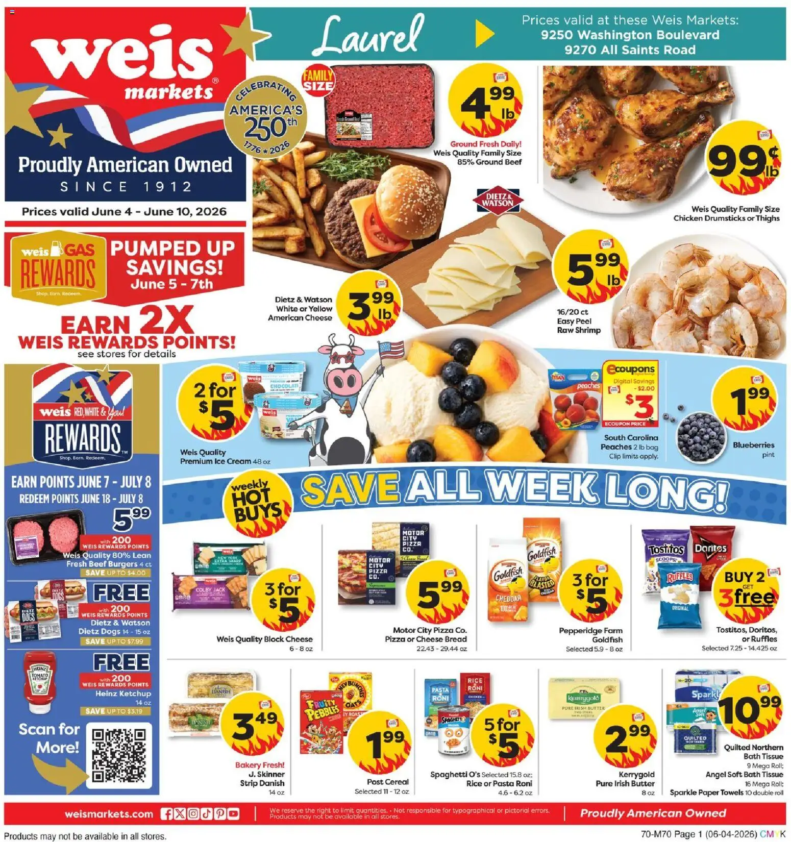 Weis Grand Opening - valid from 04.06.2026 | Page: 5 | Products: Cheese, Cream, Blueberries, Bag