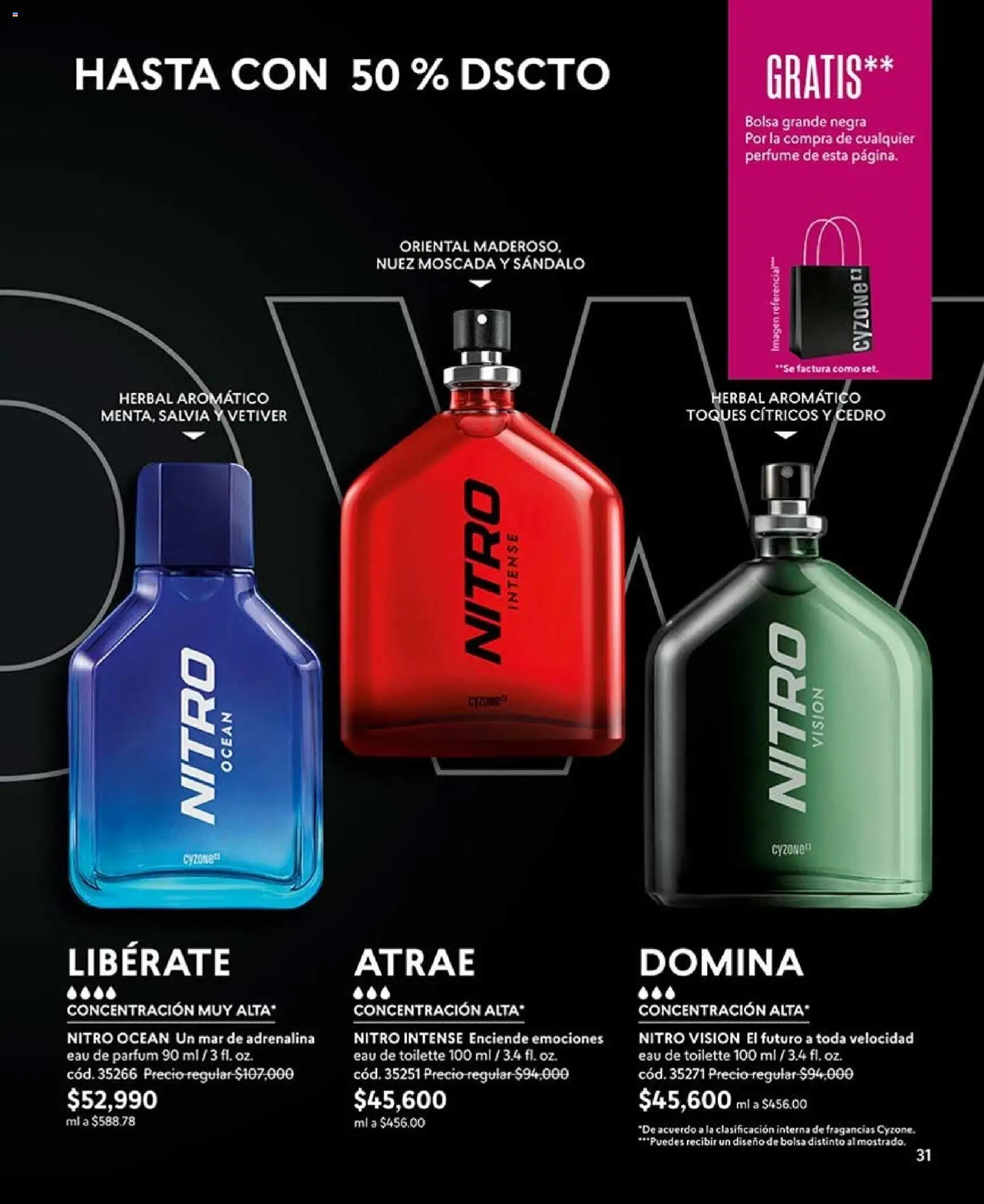 CyZone revista - valida desde el 10/08/2026 | Página: 31 | Productos: Bolsa, Perfume, Eau de toilette, Nuez