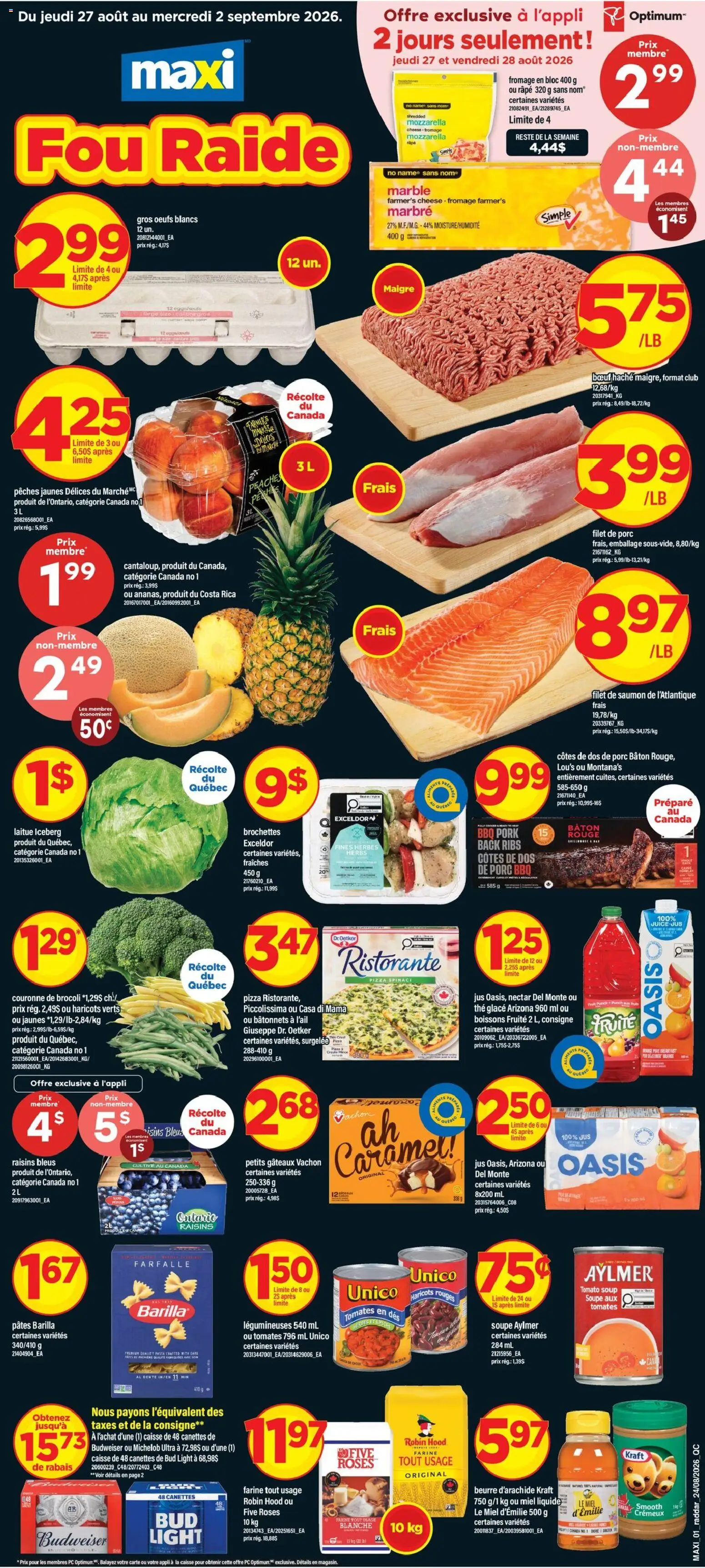 Maxi flyer valid from Aug 27, 2026 | Page: 1