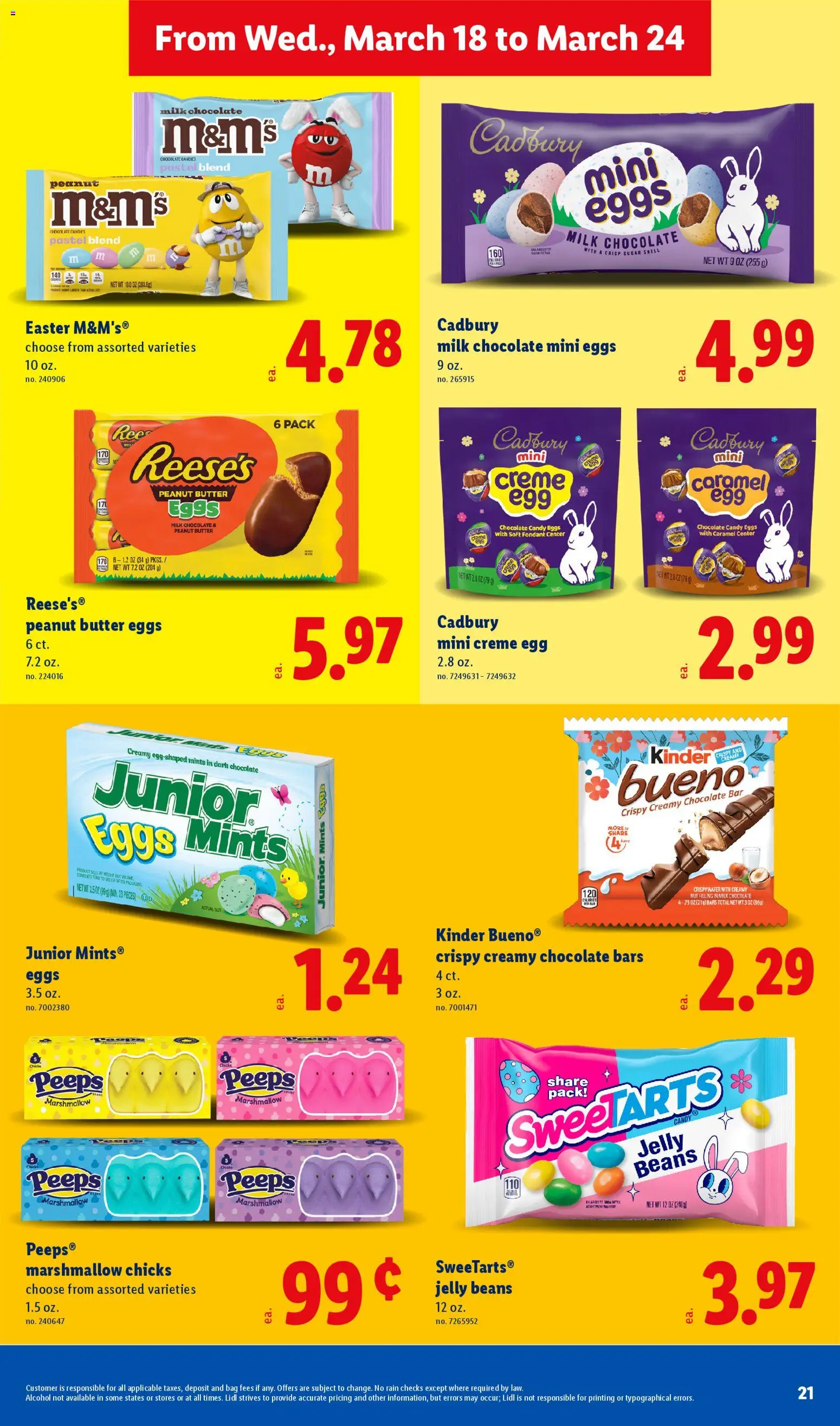 Lidl Weekly Ad - valid from 18.03.2026 | Page: 21 | Products: Milk, Butter, Sugar, Bag