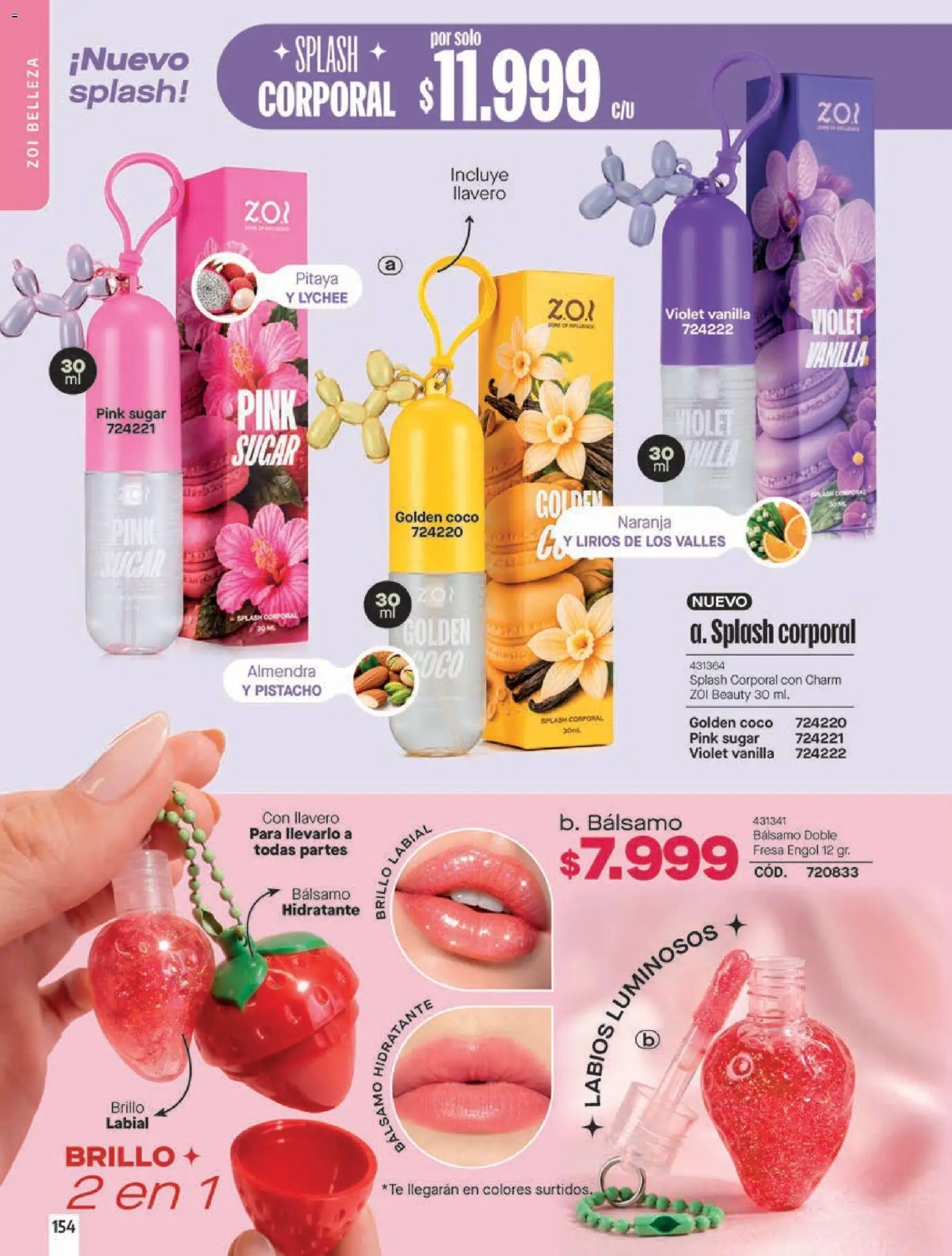 Pacifika revista - valida desde el 18/10/2026 | Página: 154 | Productos: Almendra, Fresa, Llavero, Coco
