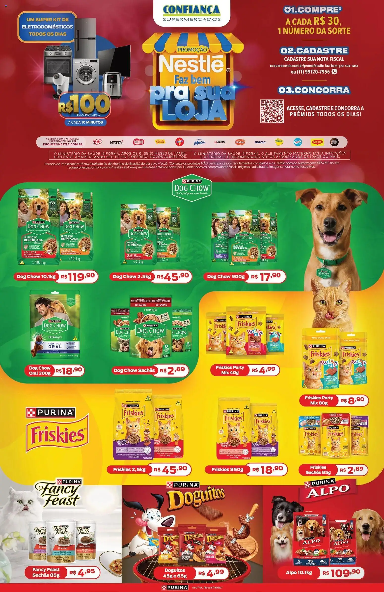 Confiança Folheto - válido de 01/07/2026 | Página: 1 | Produtos: Peixe, Eletrodomésticos, Mucilon, Frango